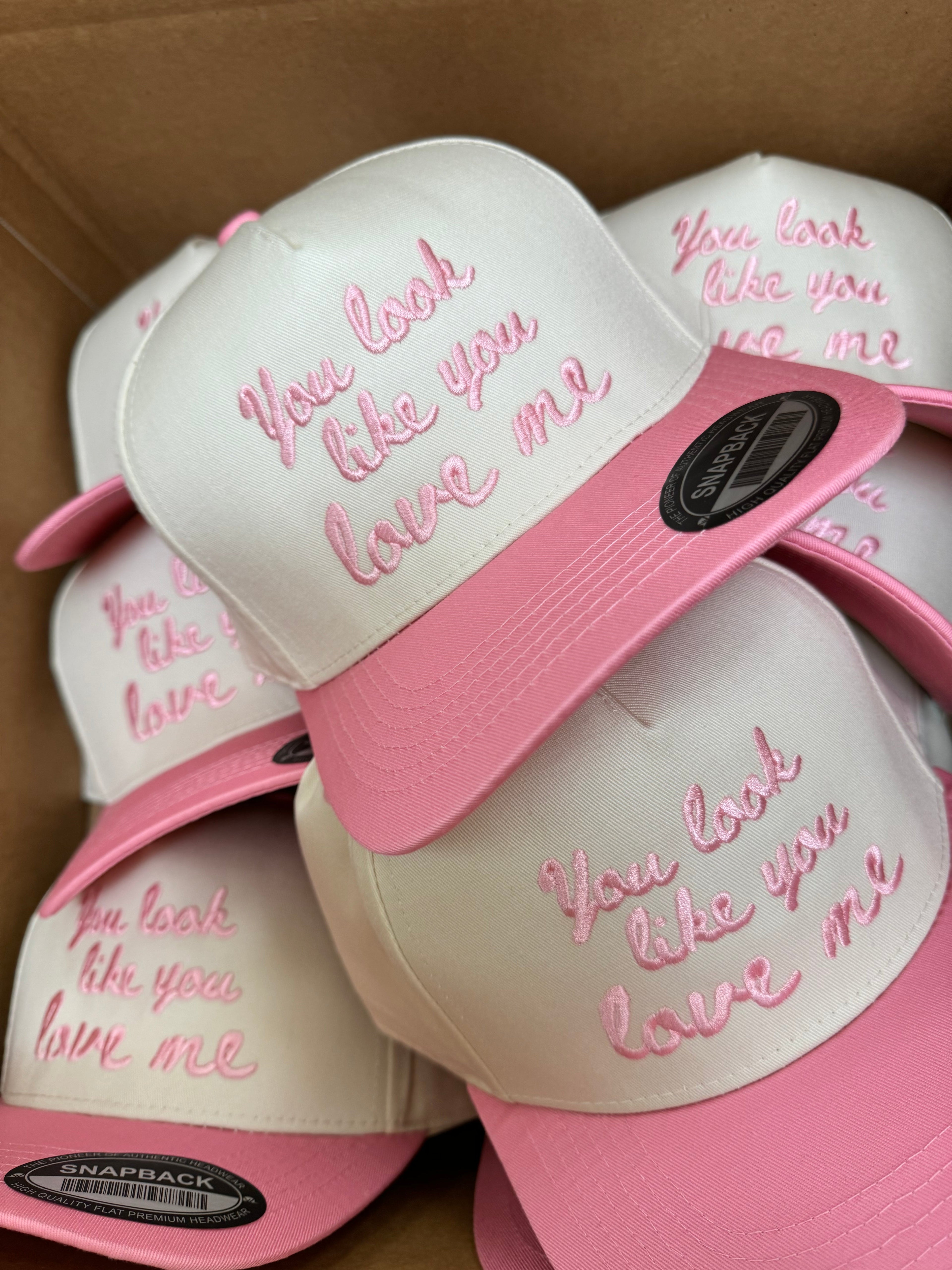 Hat You Look Like You Love Me - Pink Vintage Trucker Hat