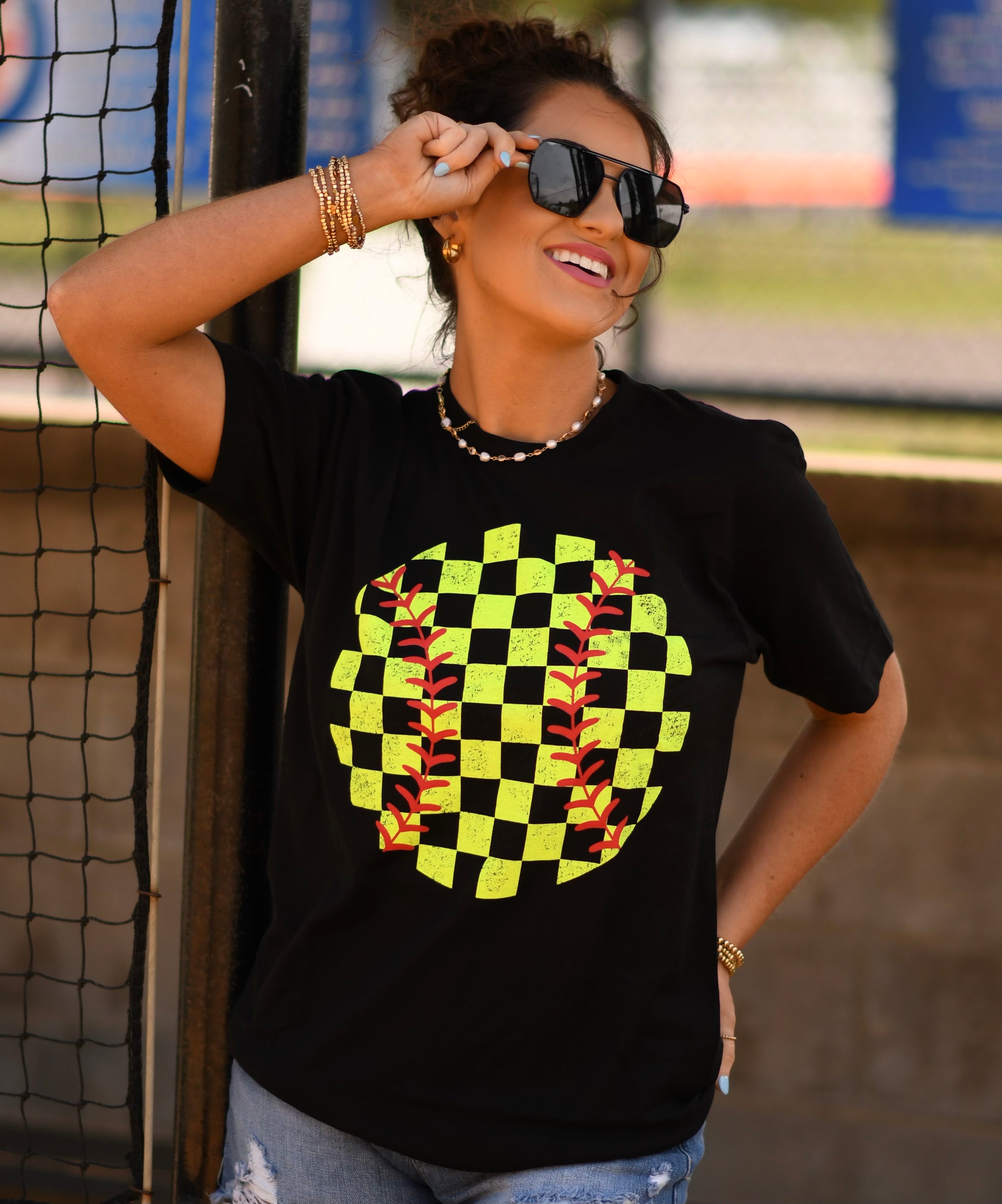 Distressed Softball Tee