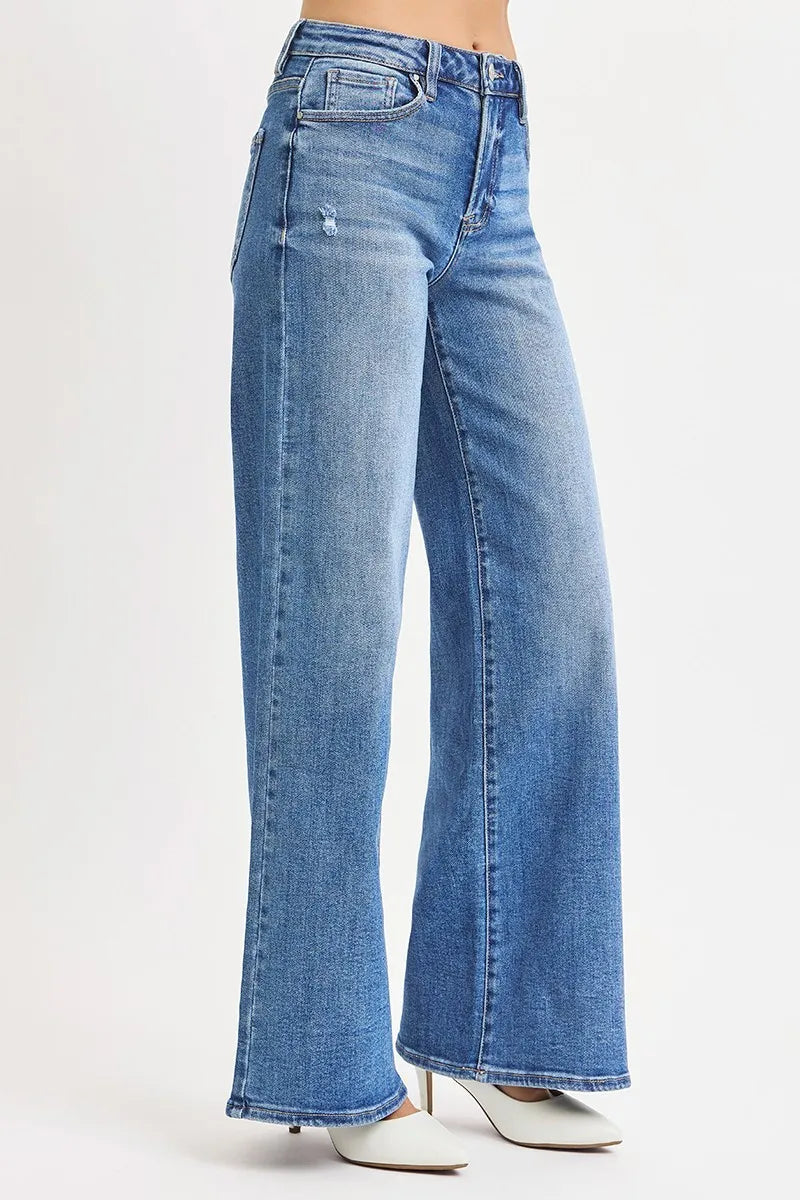 RISEN Full Size High Rise Wide Leg Jeans Plus Size