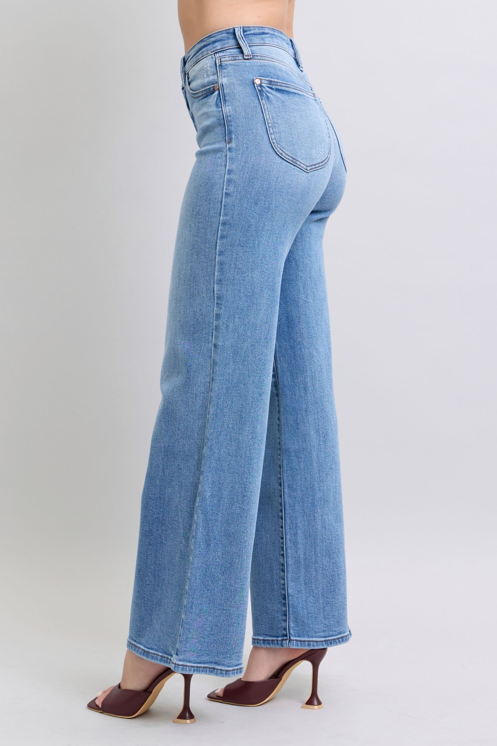 Bottoms Judy Blue Full Size Wide Leg Jeans with Pockets