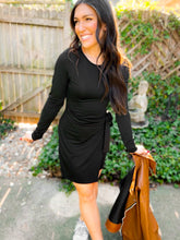 Carrie Crossover Waist Faux Wrap Dress - Girl Code Couture
