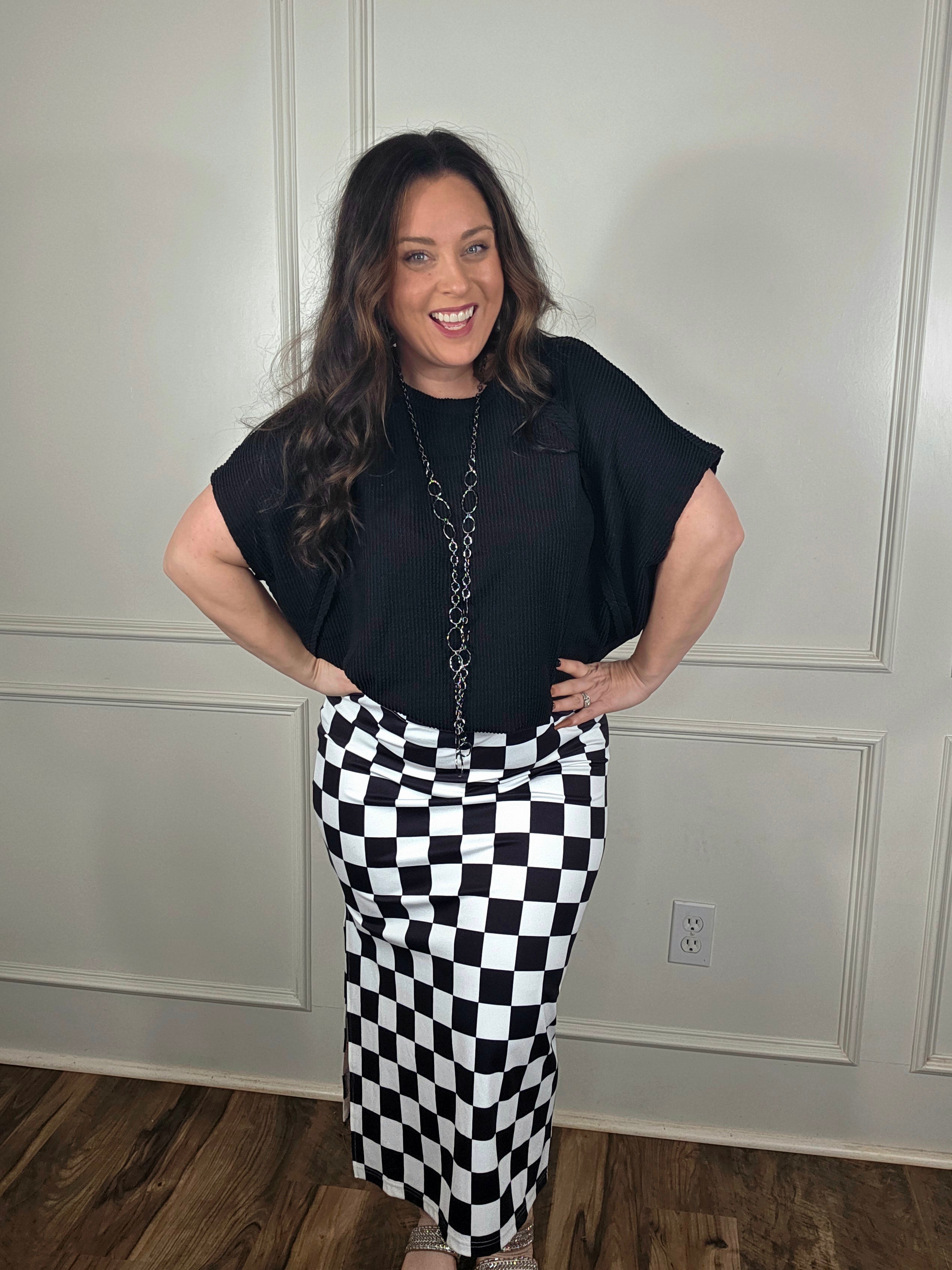 Checkmate & Cheetah MIDI Skirts