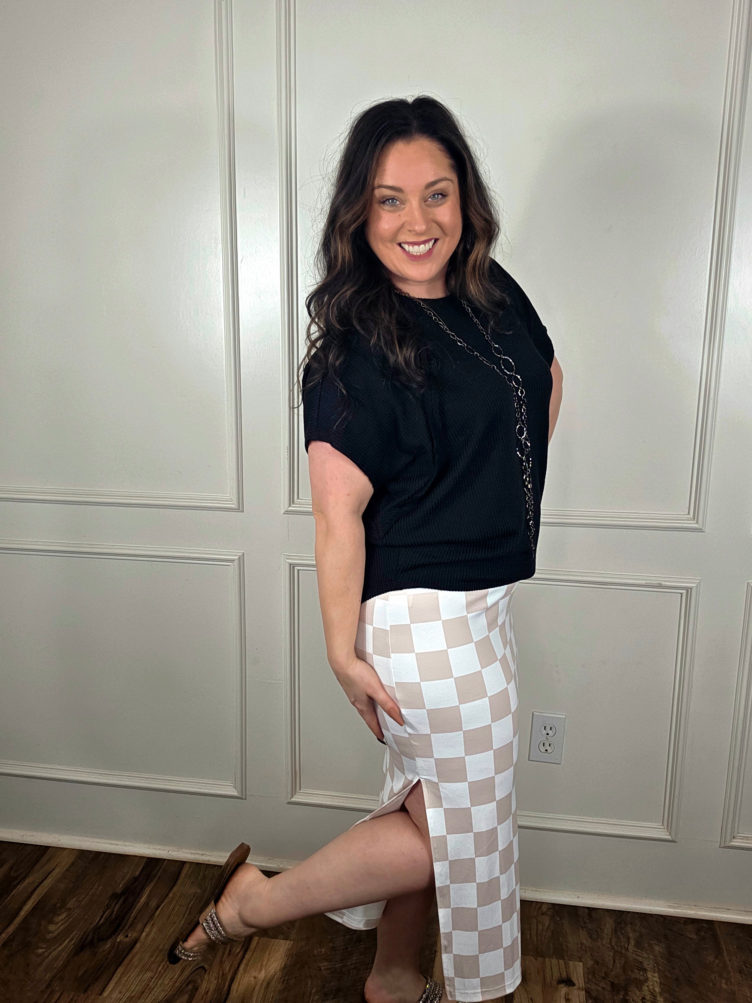 Checkmate & Cheetah MIDI Skirts