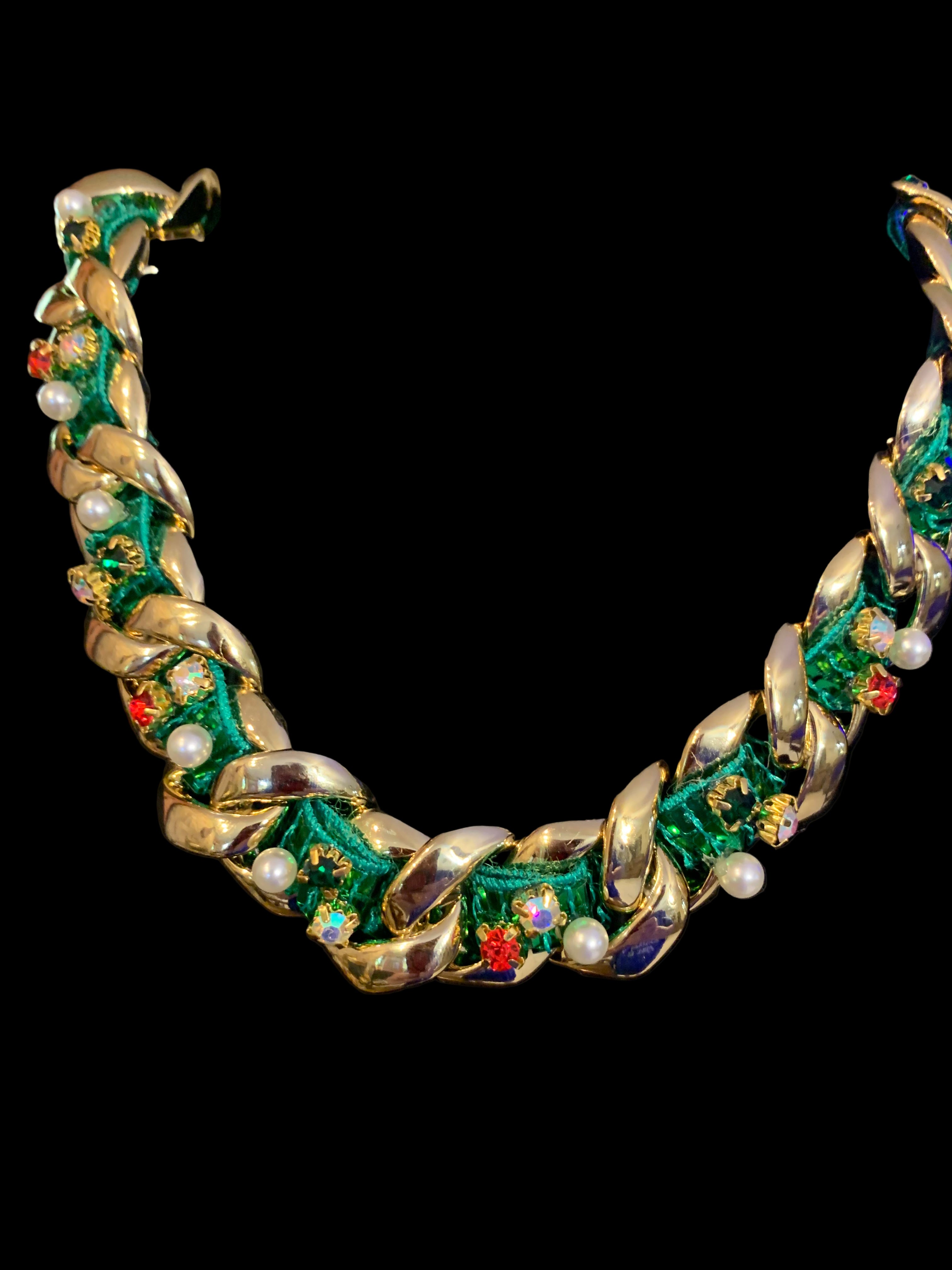 Christmas Braided Chain Necklace