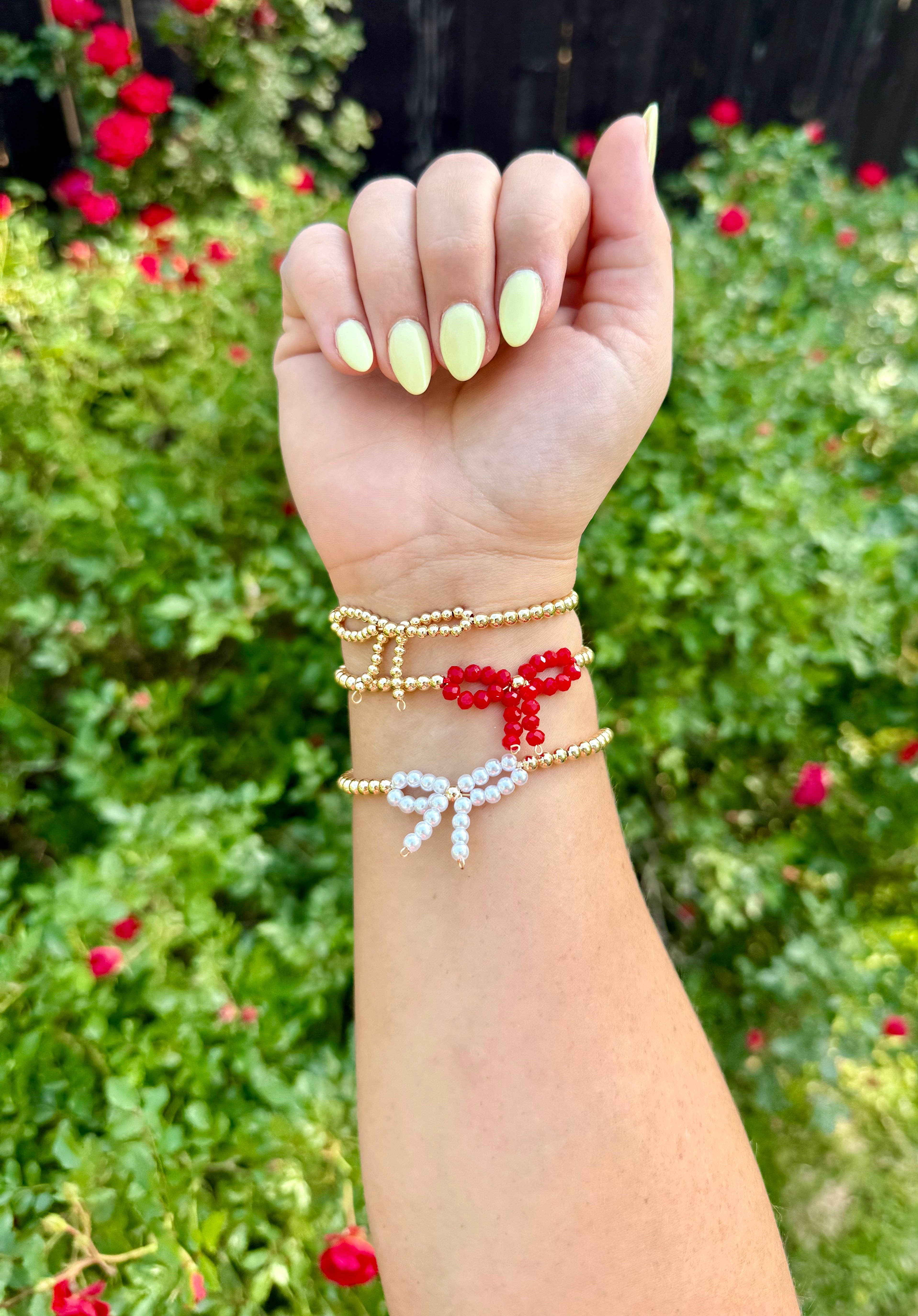Beaded Bow Bracelets
