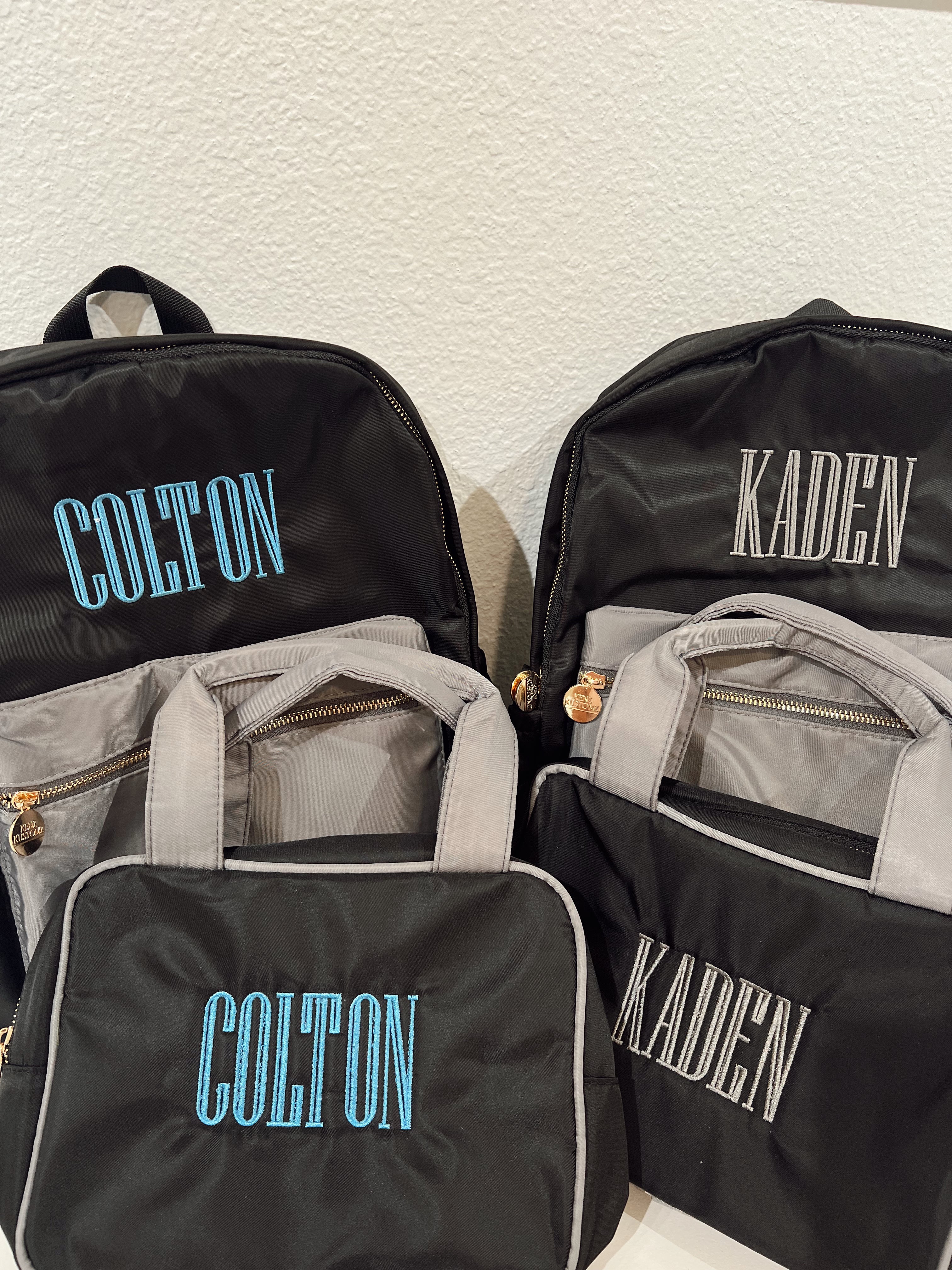 Backpack Black + Grey Colorblock Backpack