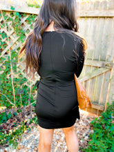 Carrie Crossover Waist Faux Wrap Dress - Girl Code Couture