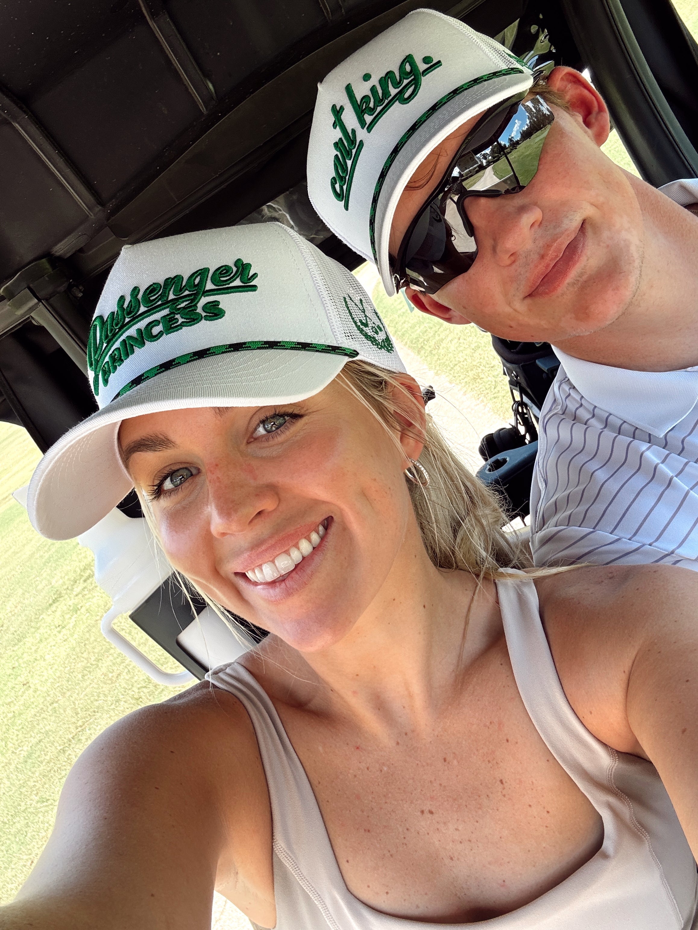 Hat Couples Golf Hat - White Vintage Trucker Hat