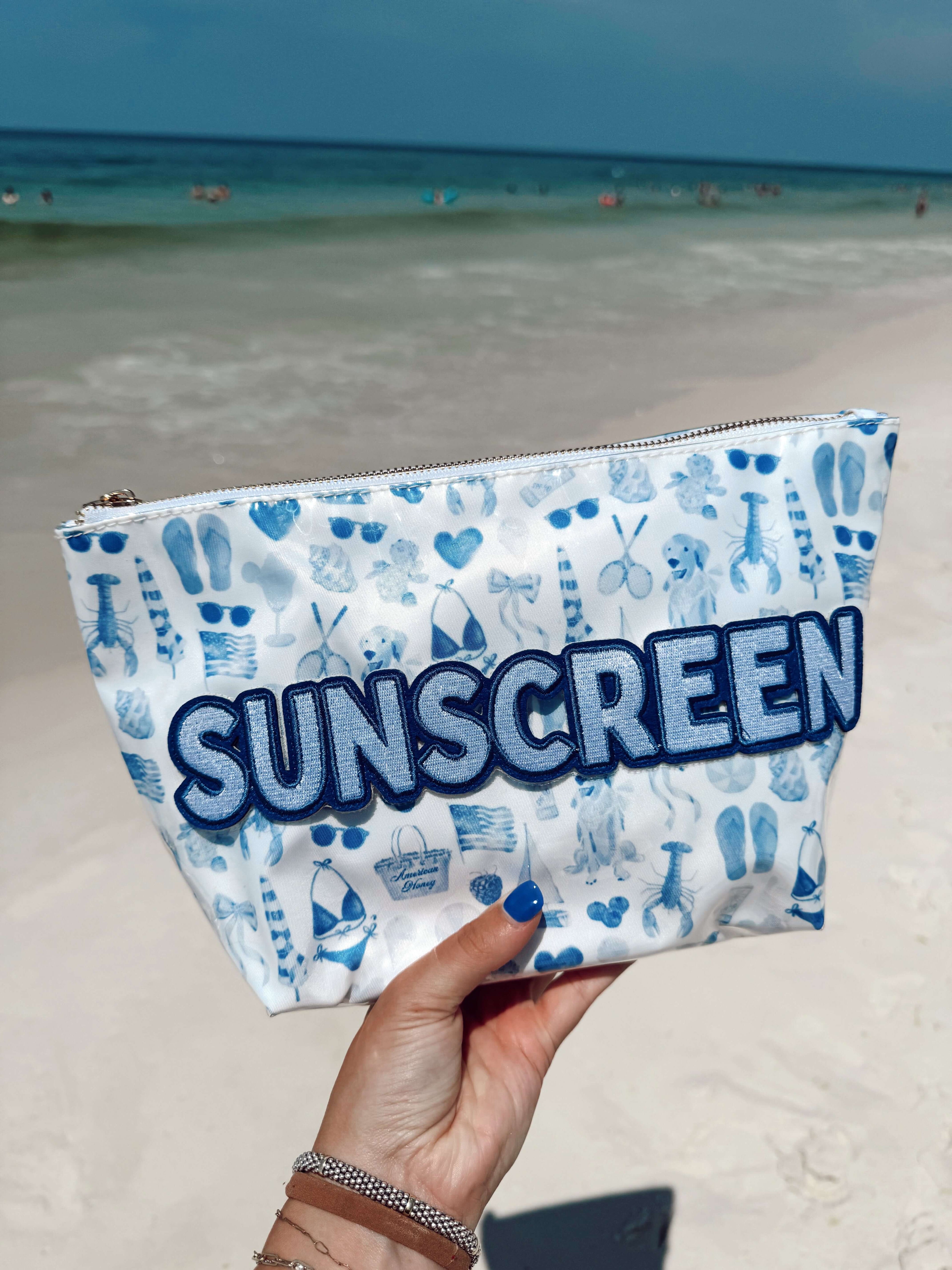 Travel Bag Sunscreen - Blue Americana Clear Coat Bag