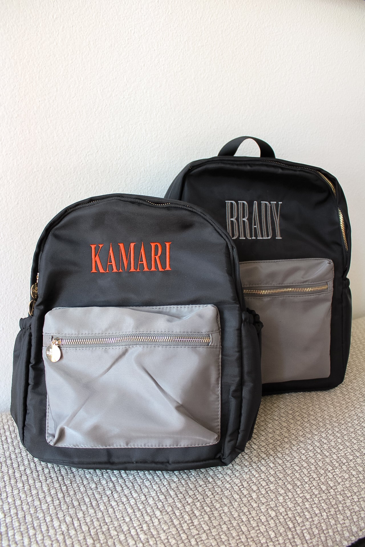 Backpack Black + Grey Colorblock Backpack