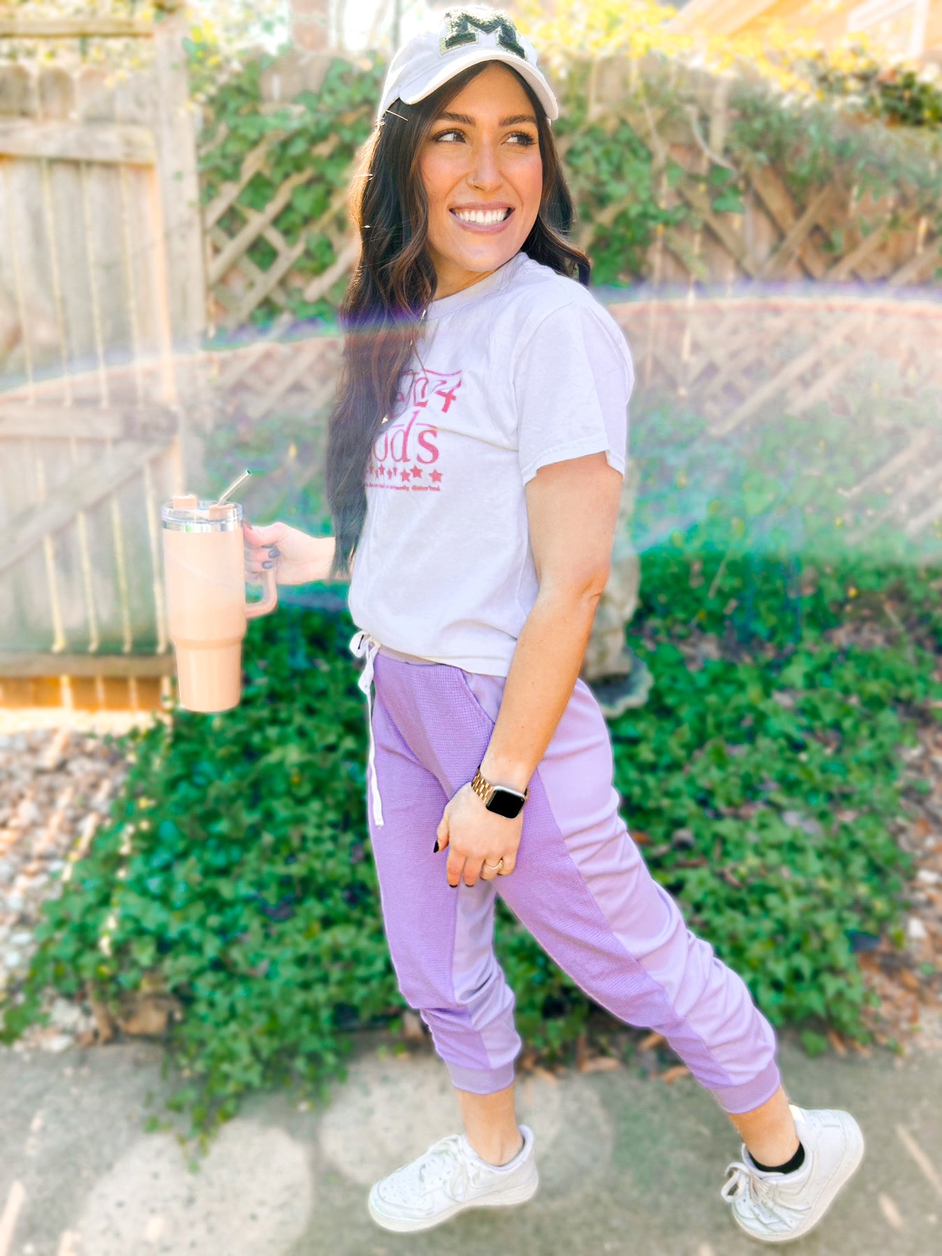 Tommy Two Tone Waffle Front Joggers - Girl Code Couture