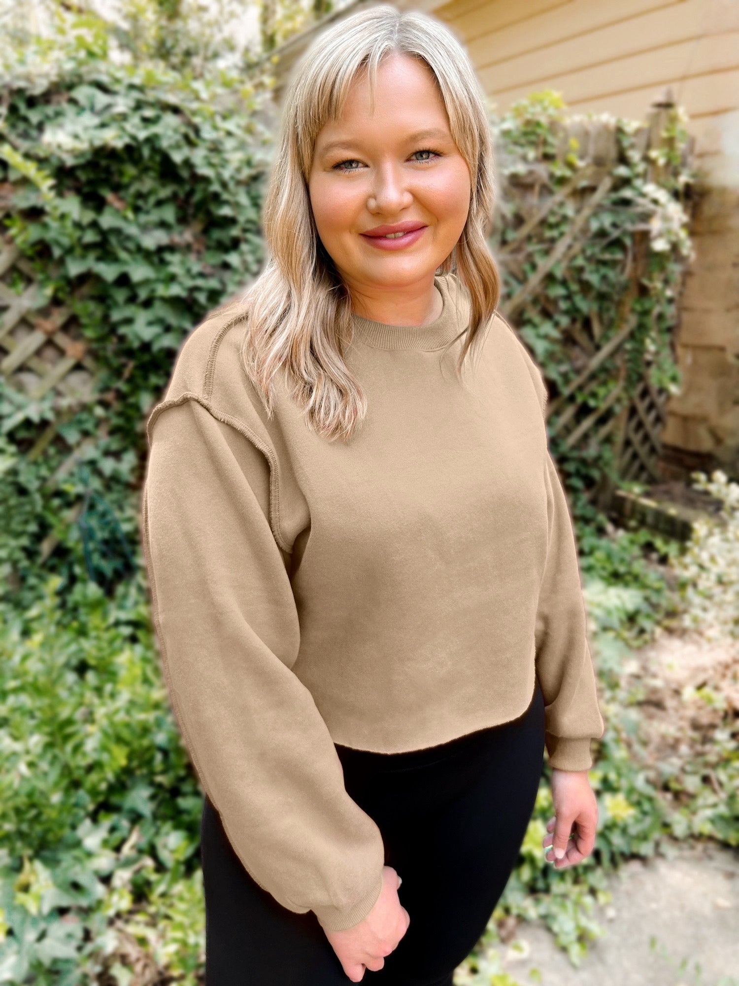 Izzy Inside - Out Cropped Sweatshirt - Girl Code Couture