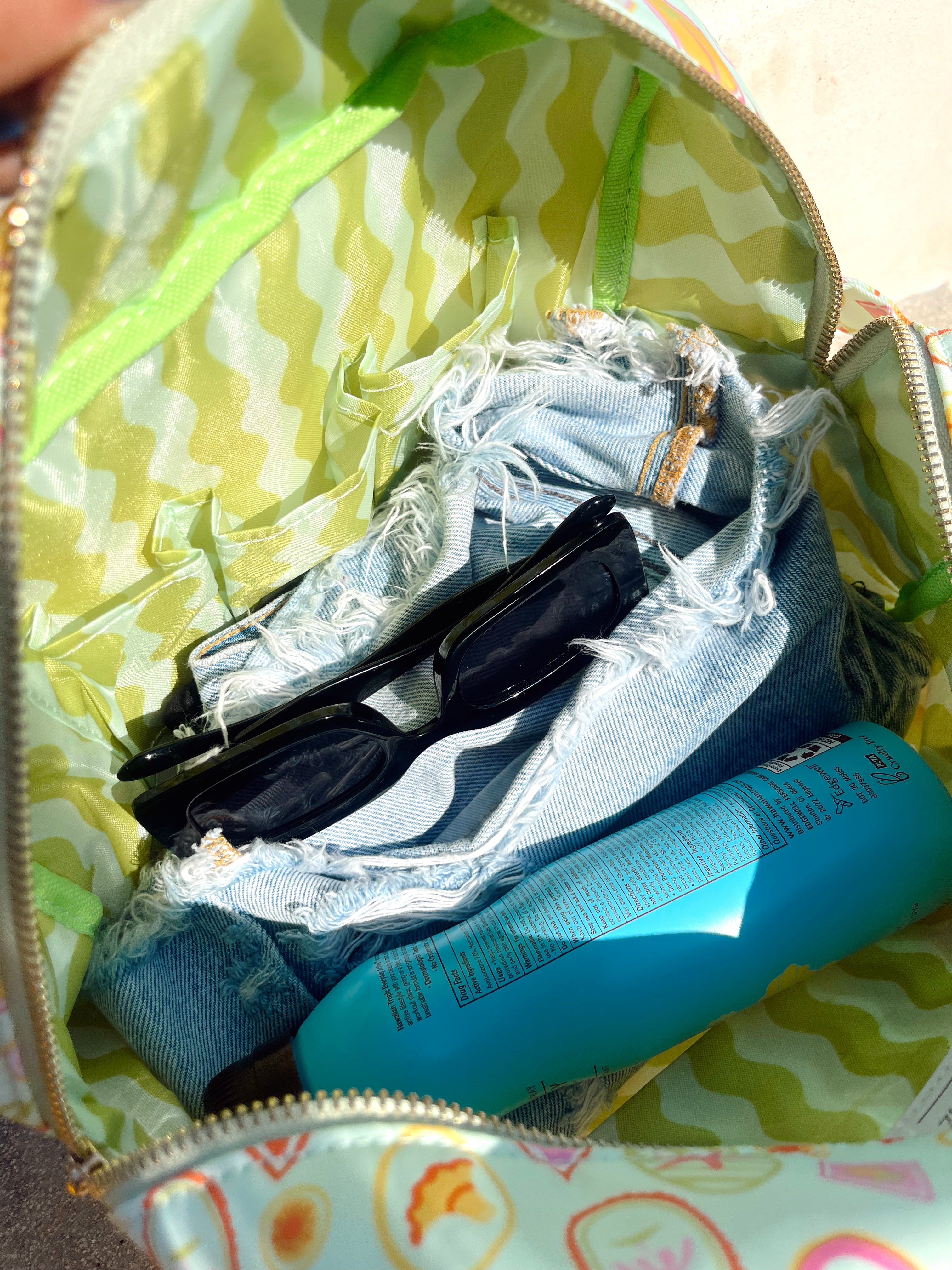 Travel Bag Happy Place - Mint Palms XL