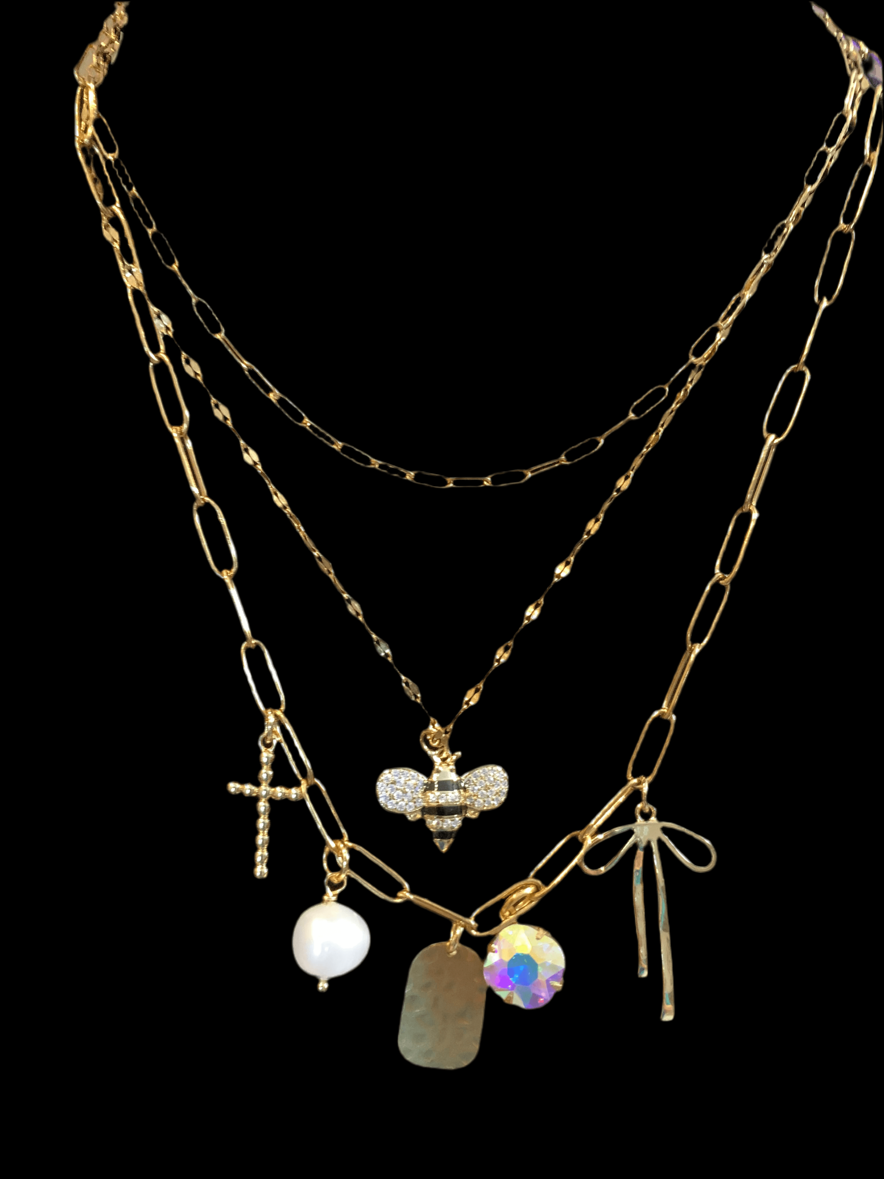 Story Charm Layered Necklace