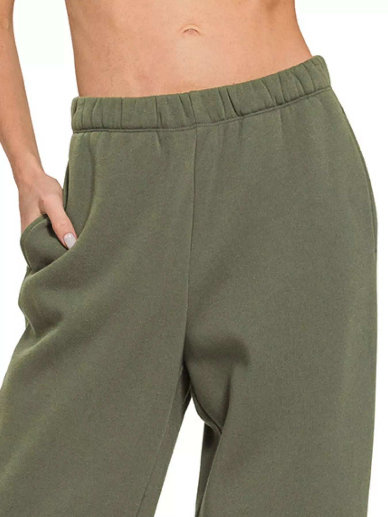 Zenana Fleece Sweatpant with Pockets