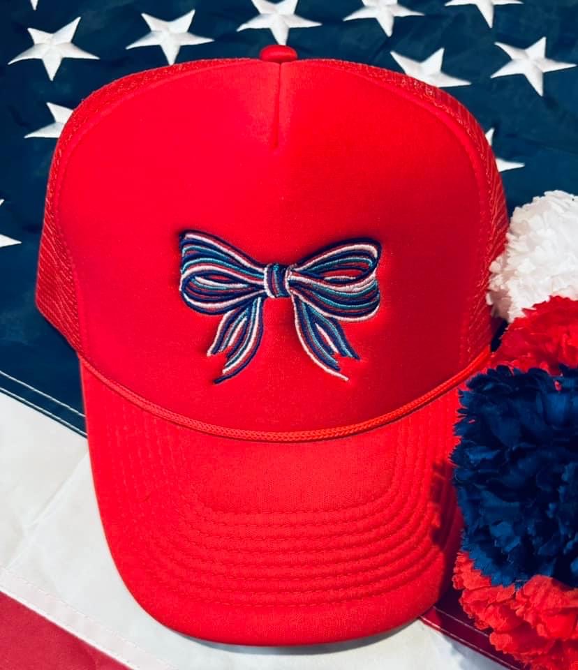 Patriotic Bow Trucker Hat