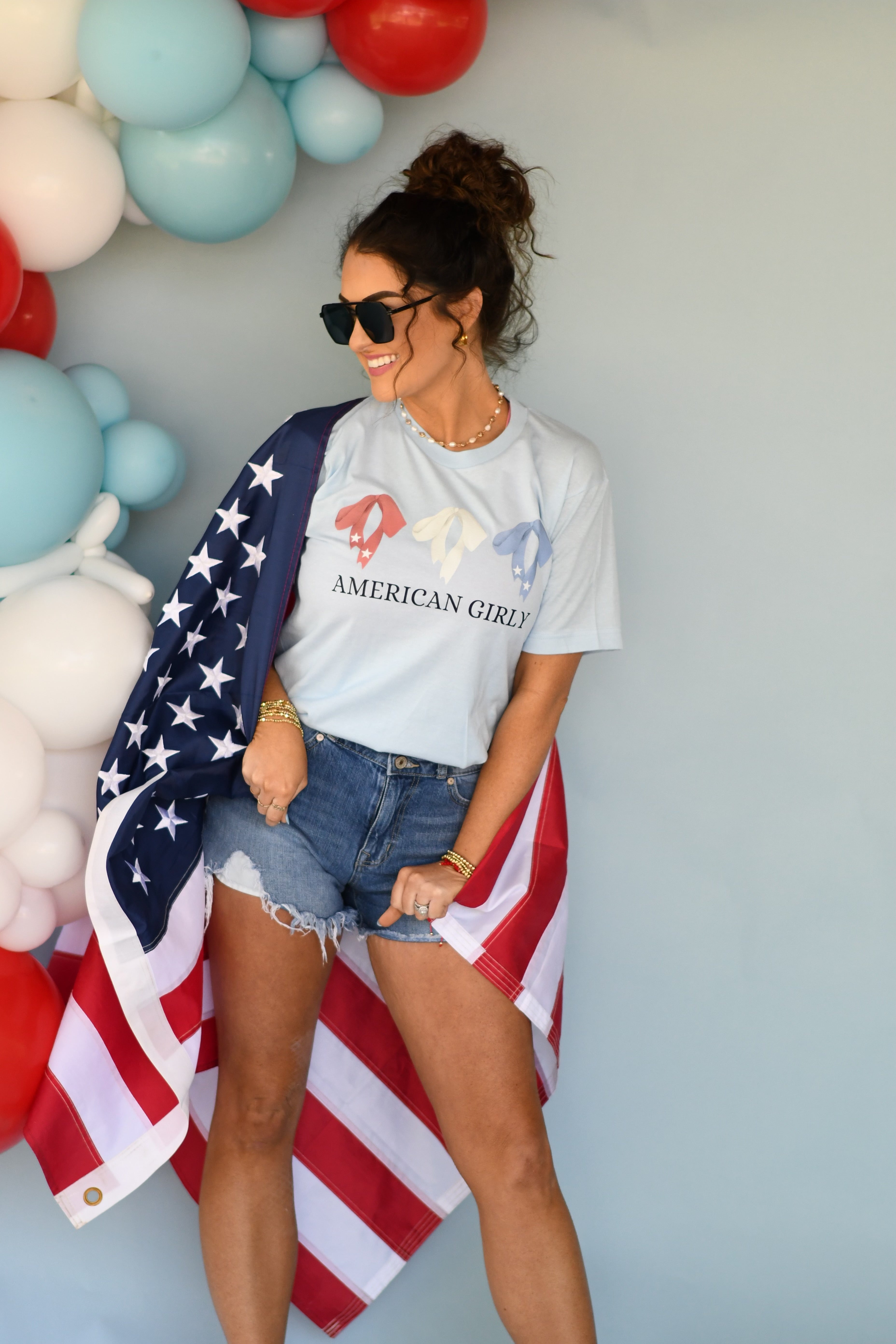 American Girly Bow Tee