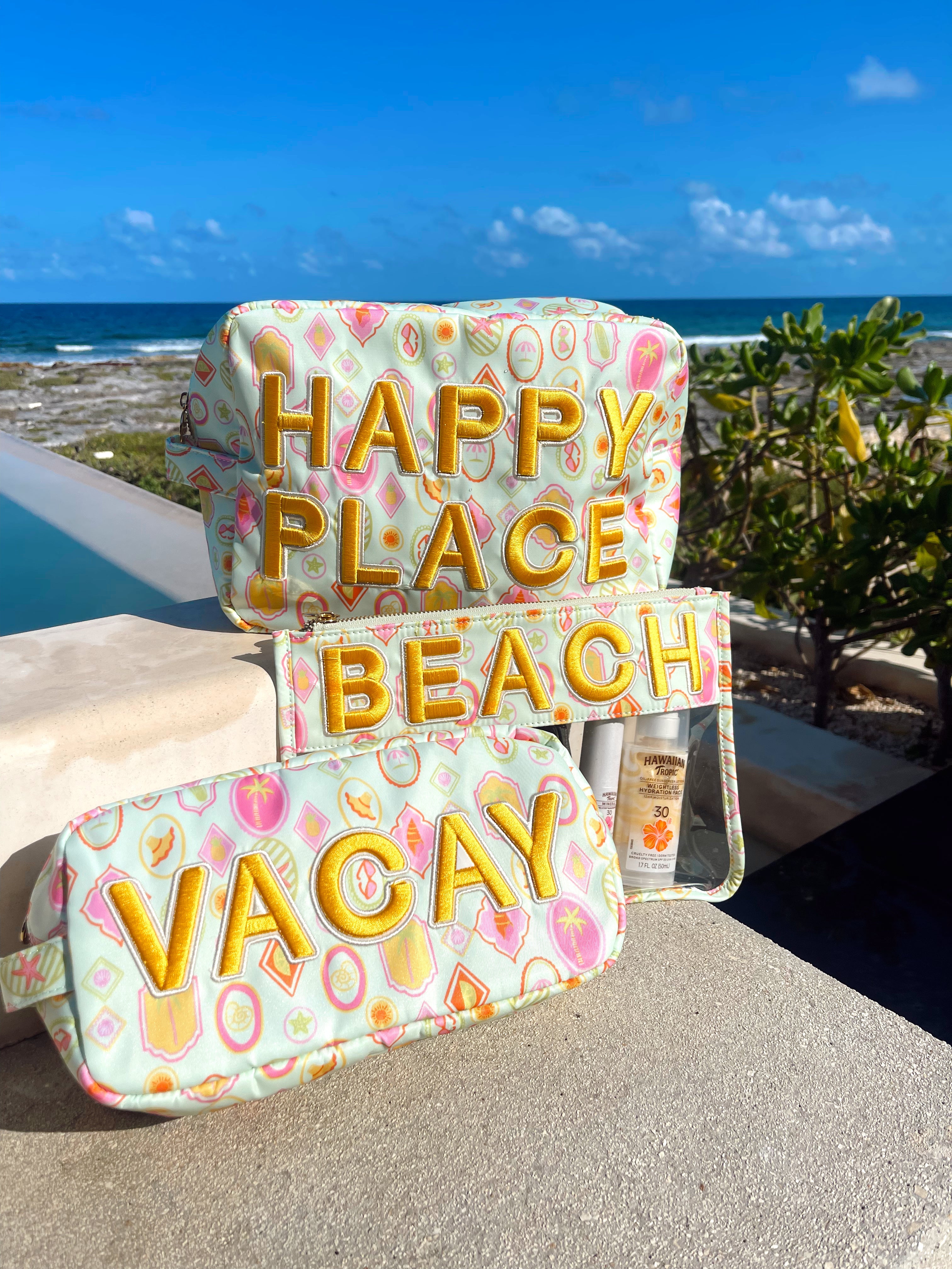 Travel Bag Happy Place - Mint Palms XL