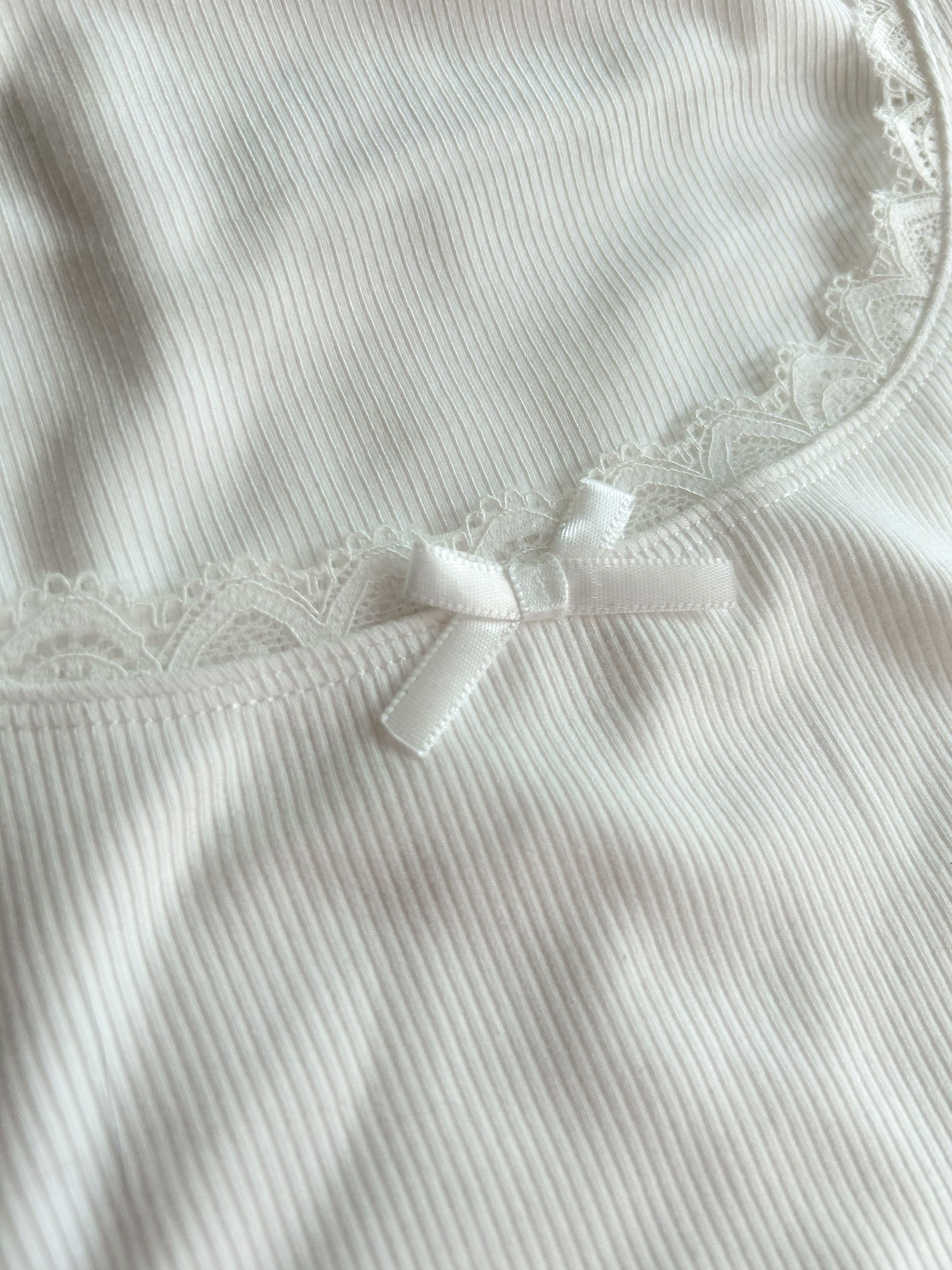 Lana Lace Trim Ribbed Long Sleeve - Girl Code Couture