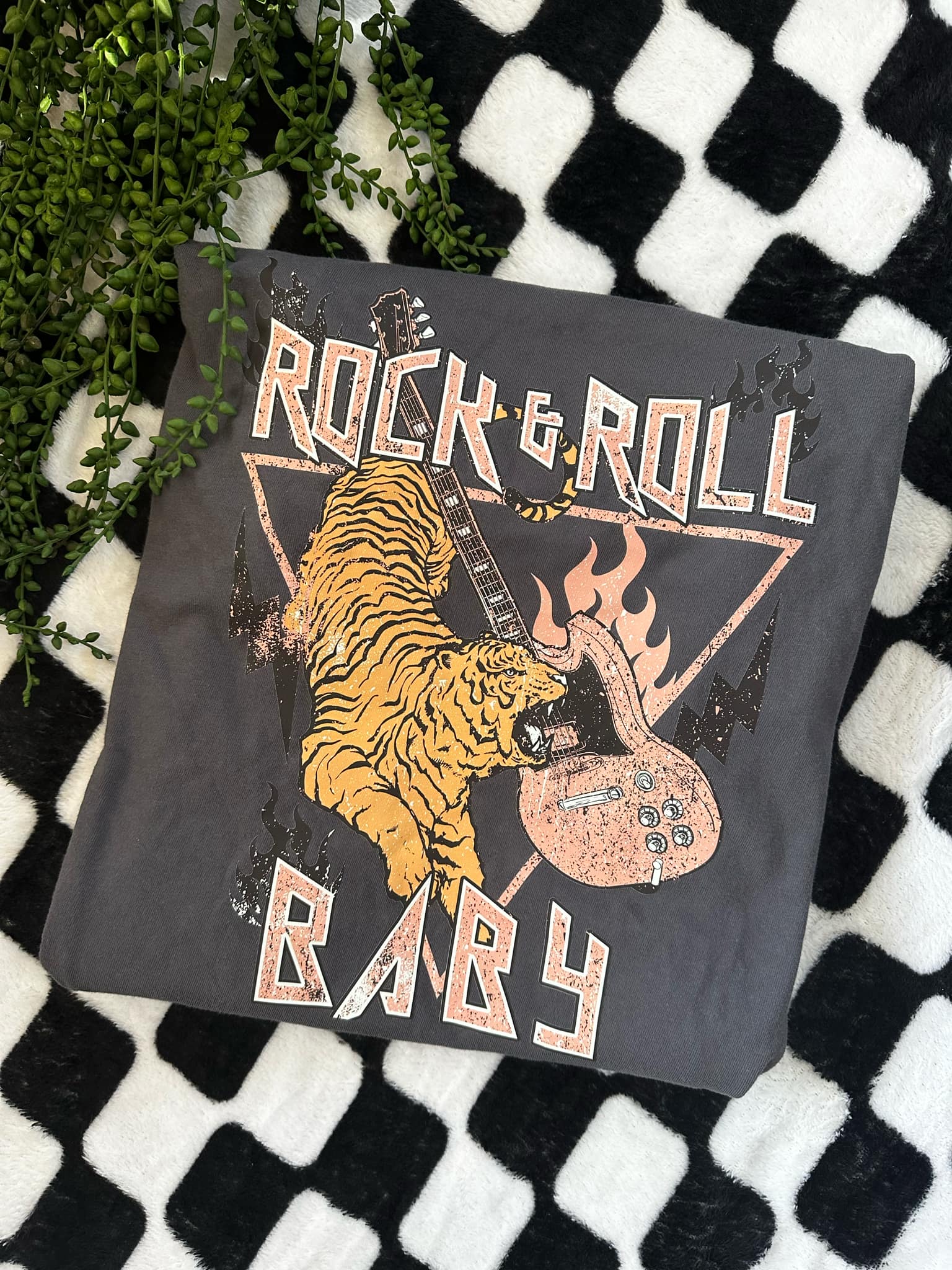 Womens Rock & Roll Baby Graphic Tee
