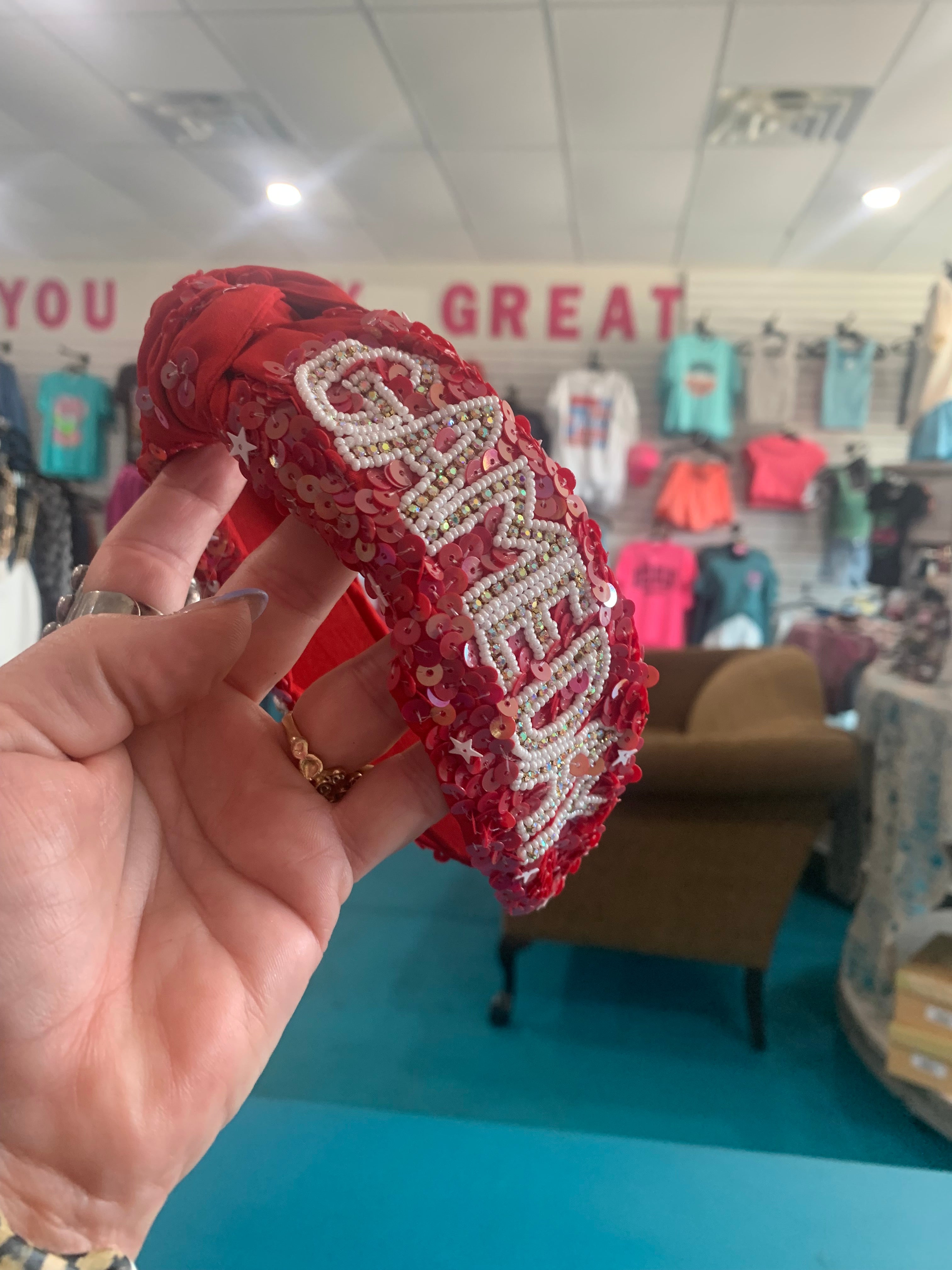 Sports headbands Sequin & Beaded Sport Headbands