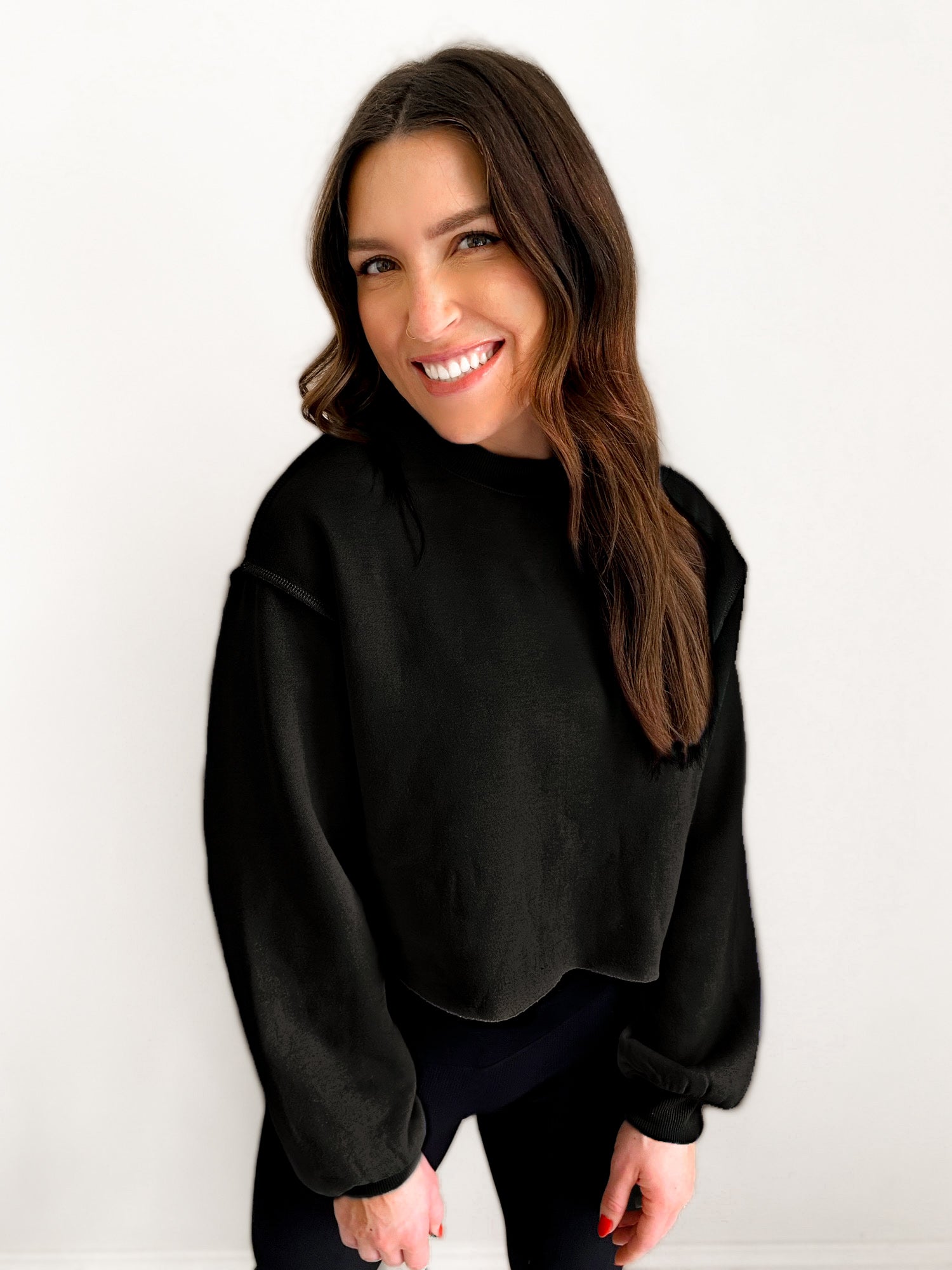 Izzy Inside - Out Cropped Sweatshirt - Girl Code Couture