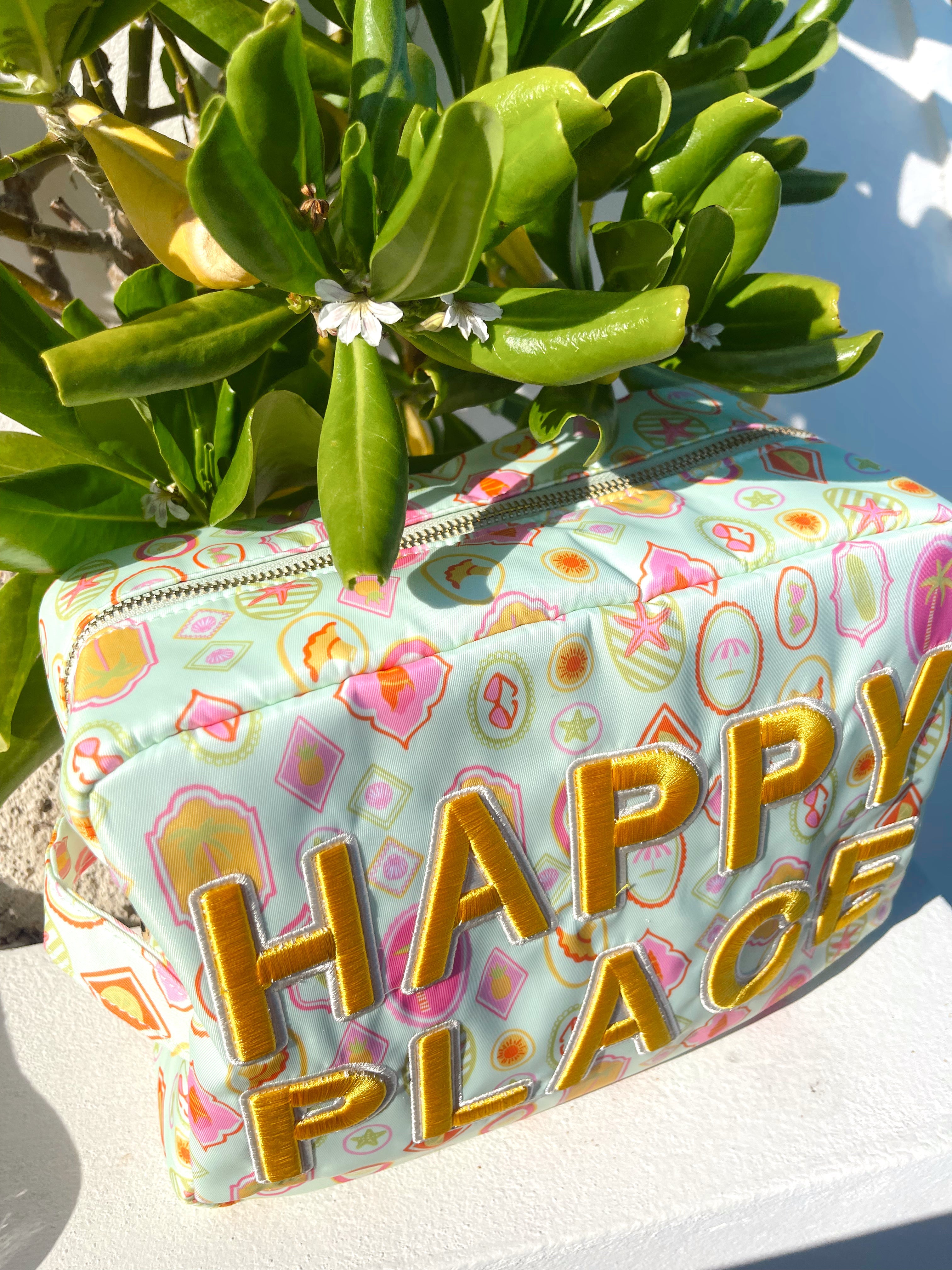 Travel Bag Happy Place - Mint Palms XL