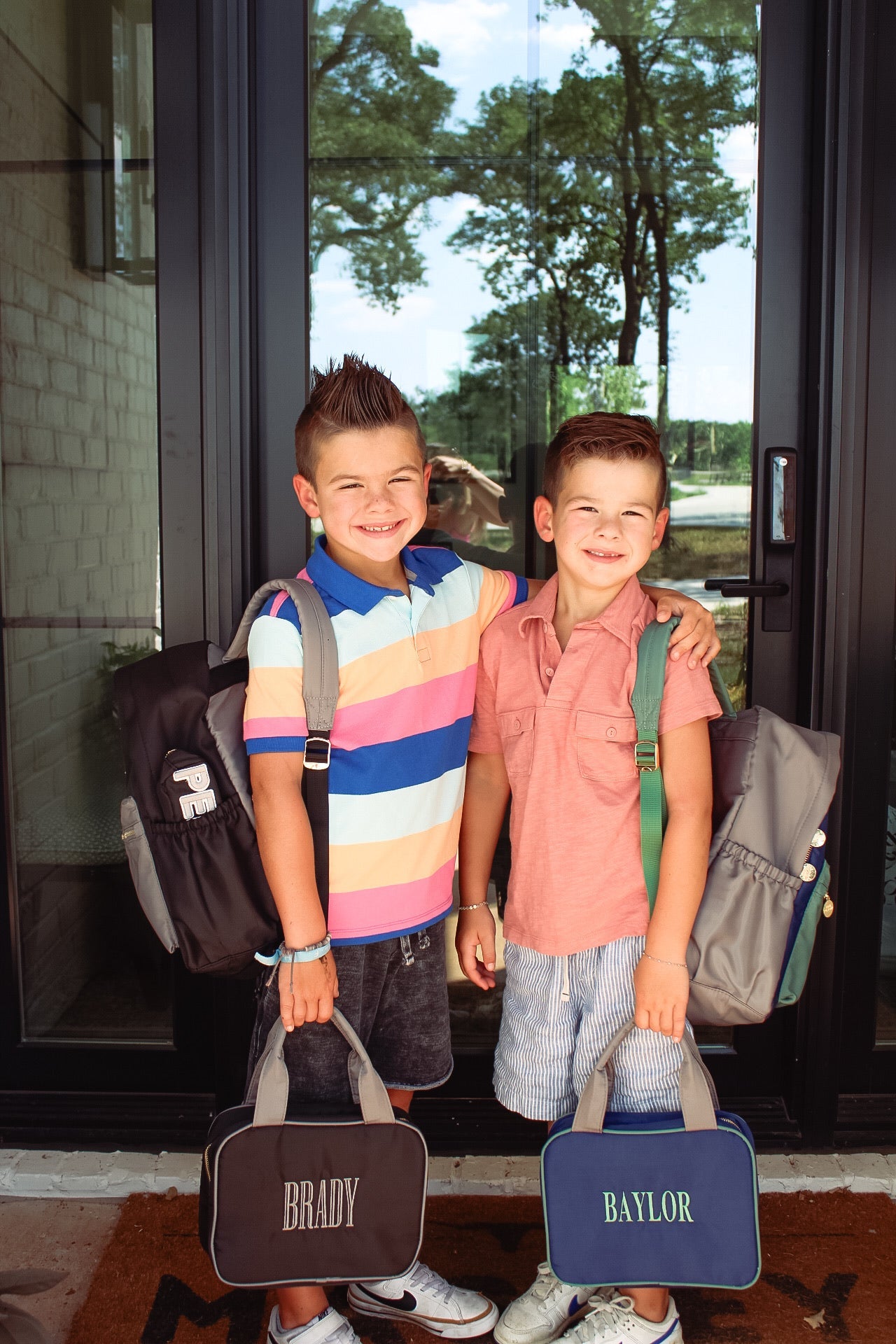 Backpack Black + Grey Colorblock Backpack