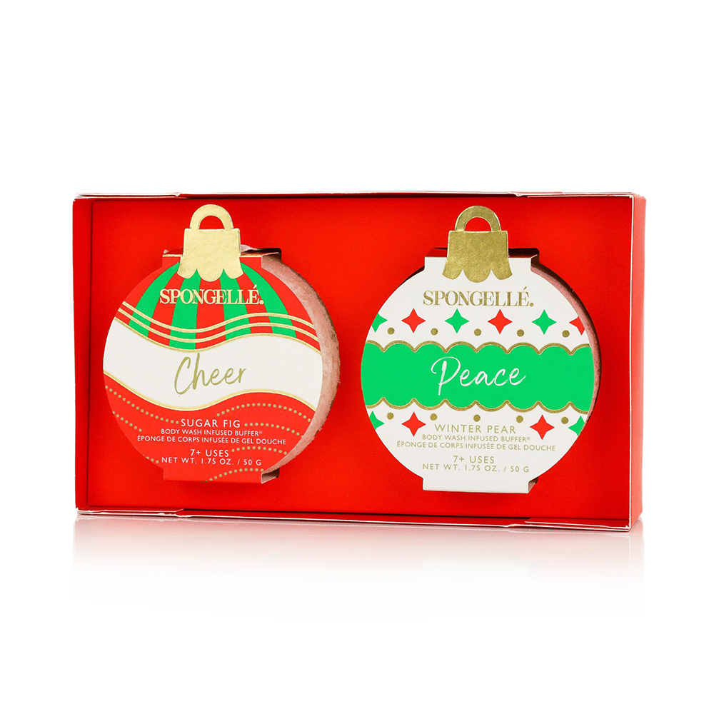 Body Wash Infused Buffer Celebrate the Season | Holiday Ornament Gift Set