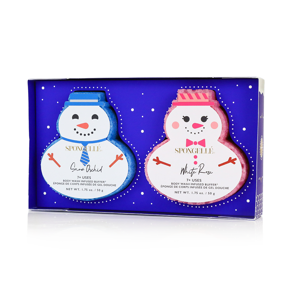 Body Wash Infused Buffer Winter Wonderland | Holiday Snowman Gift Set