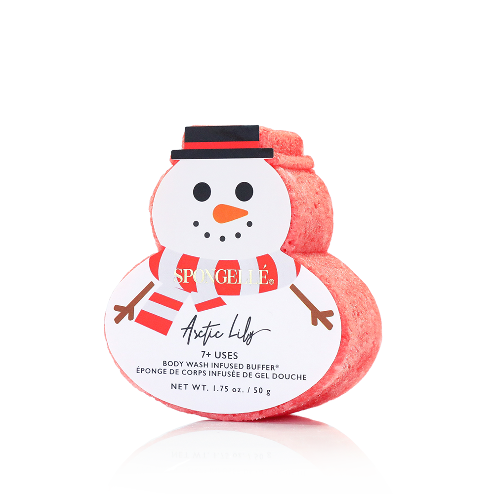 Body Wash Infused Buffer Let It Snow | Holiday Snowman Gift Set