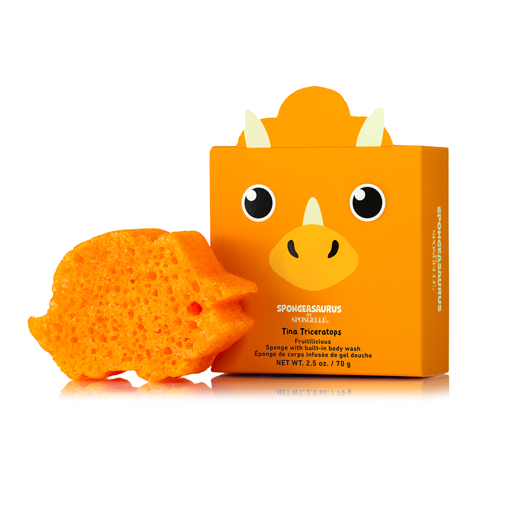 Body Wash Infused Buffer Tina Triceratops | Spongeasaurus Dinosaur Buffer