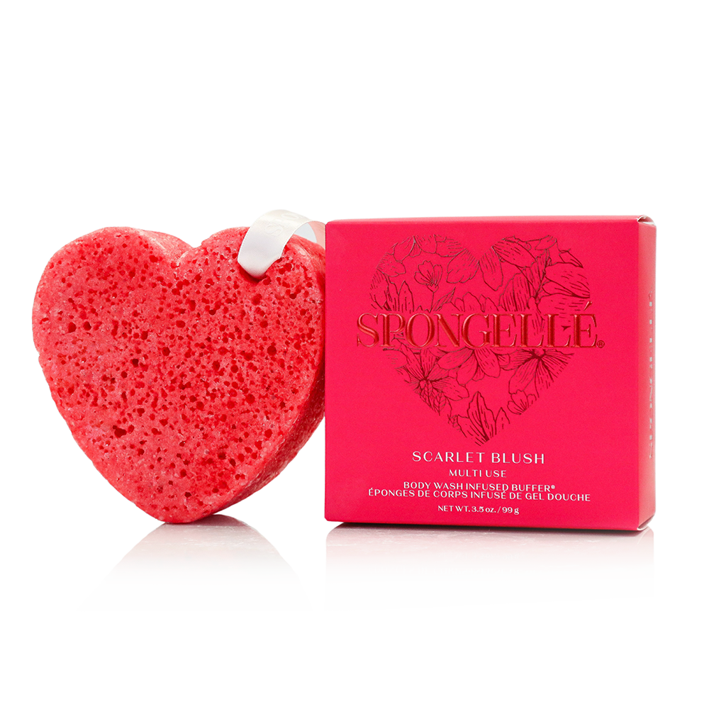 Body Wash Infused Buffer Scarlet Blush | Heart Buffer