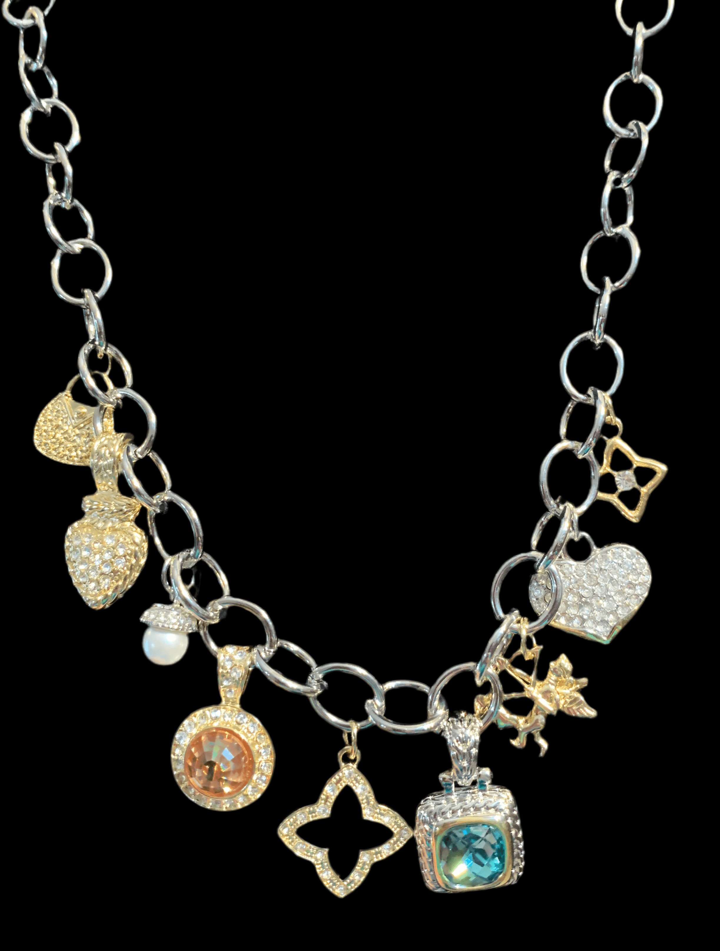Bejeweled Charm Necklace