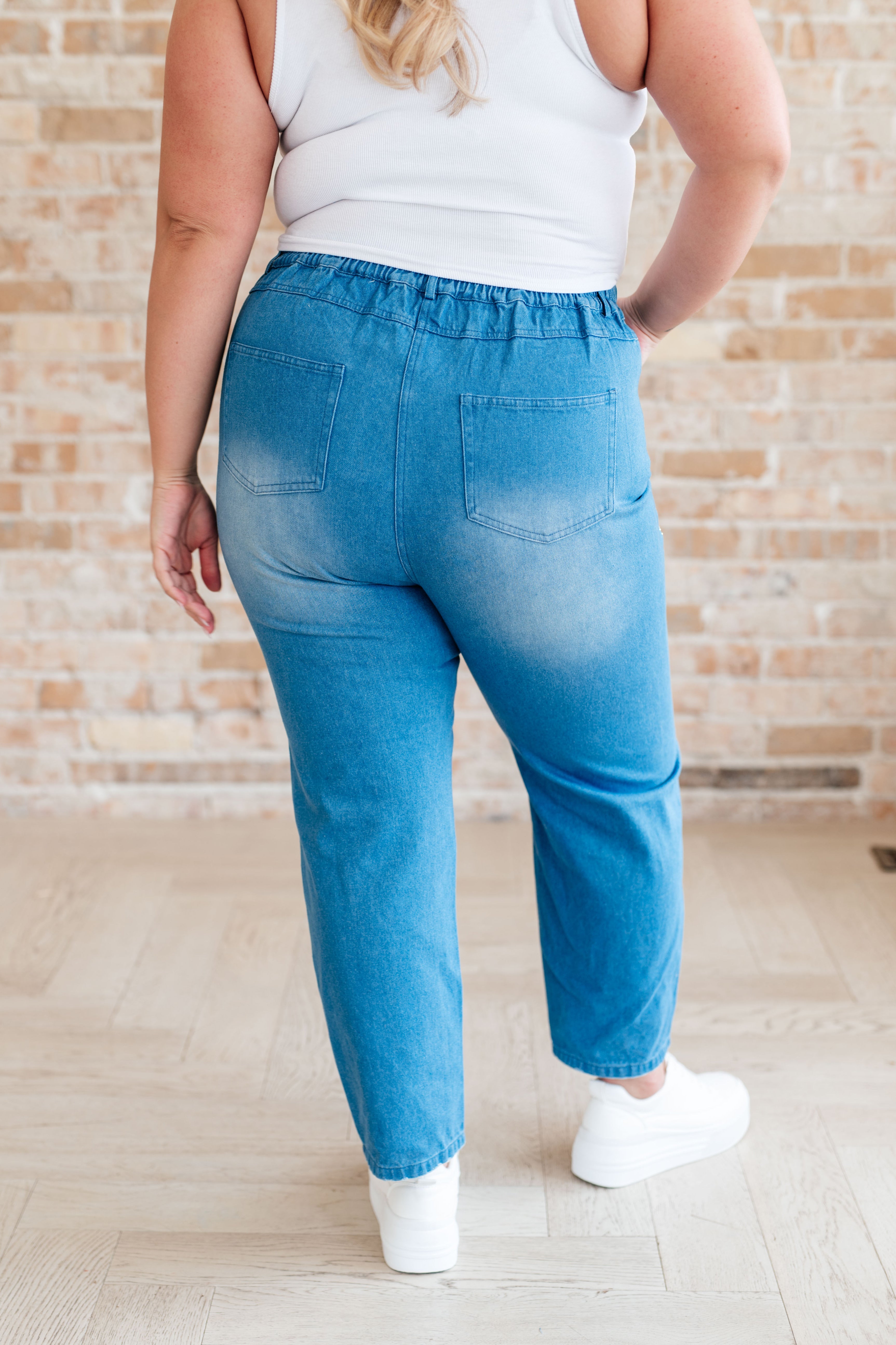 Denim Beck and Call Rhinestone Pants