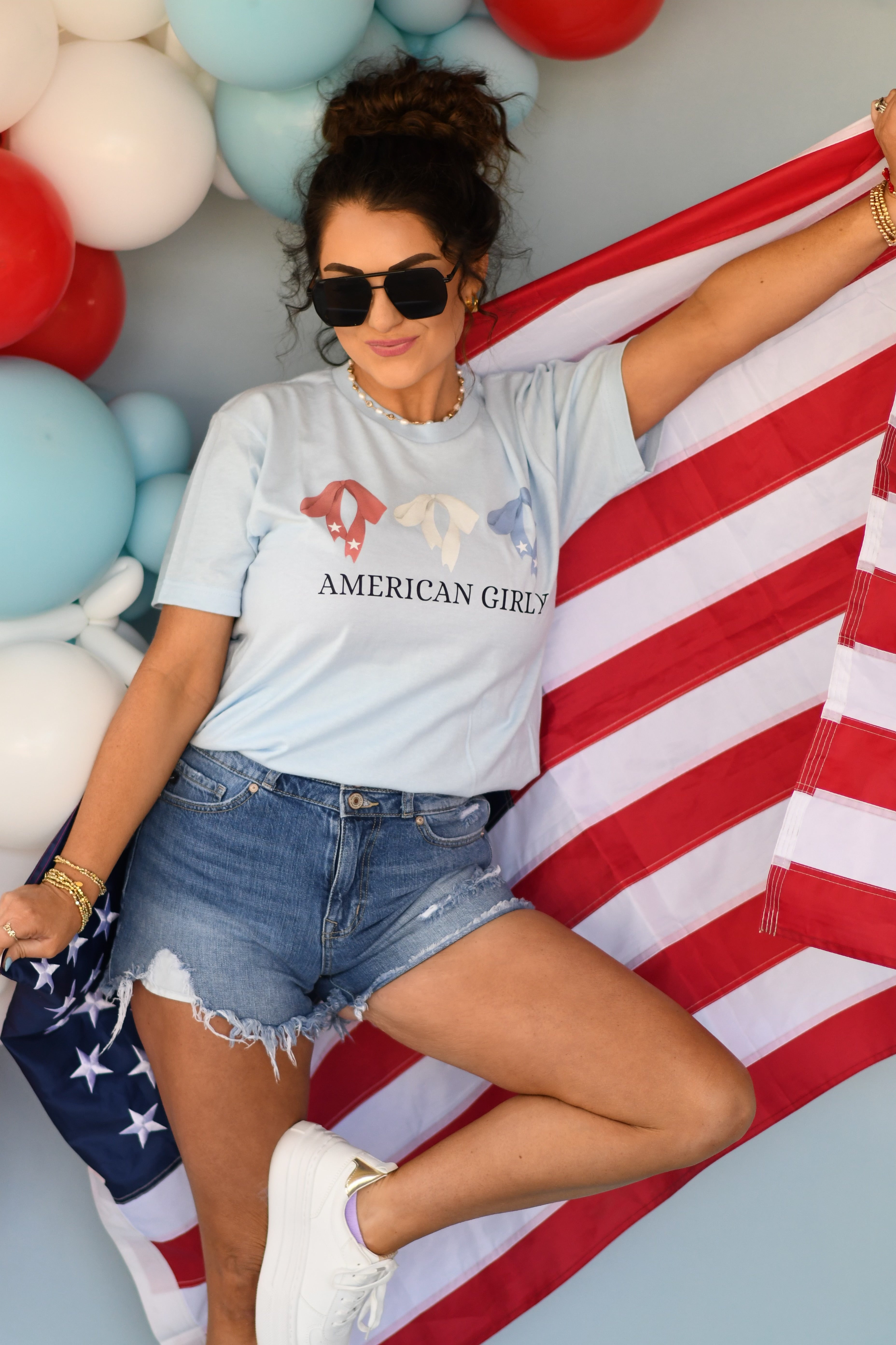 American Girly Bow Tee