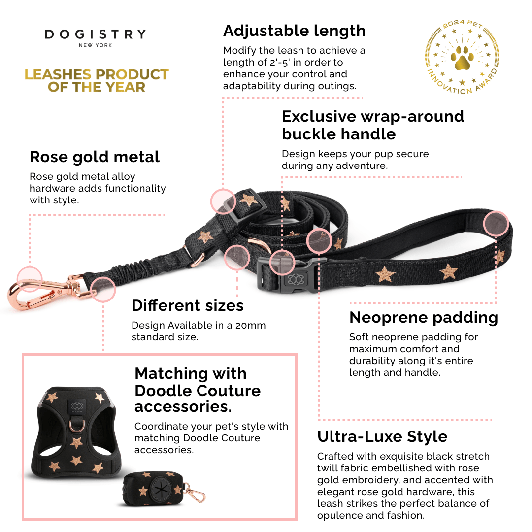 3-in-1 City Dog Leash - Park Ave Pink