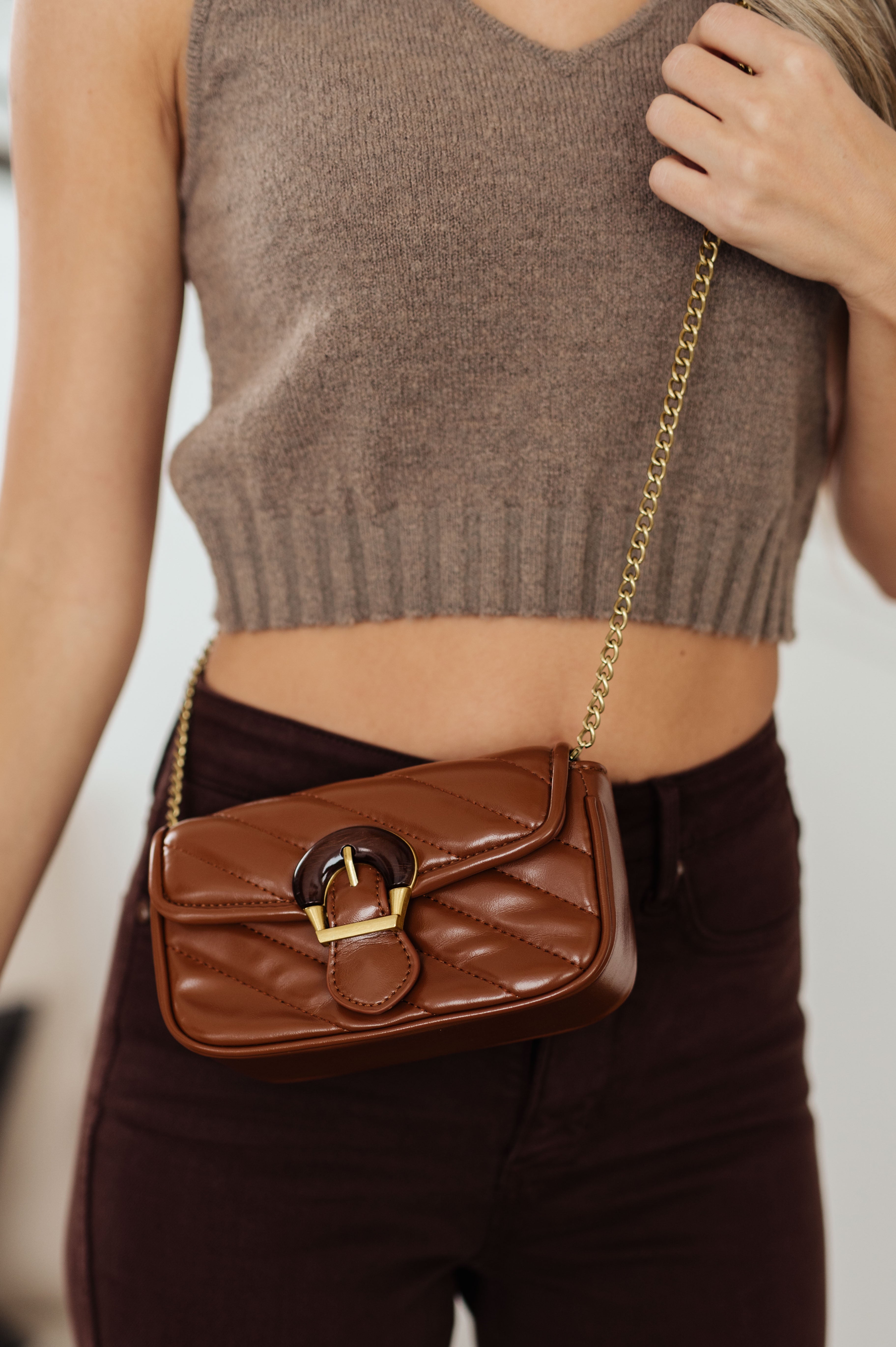 Accessories Classic Beauty Quilted Clutch in Brown