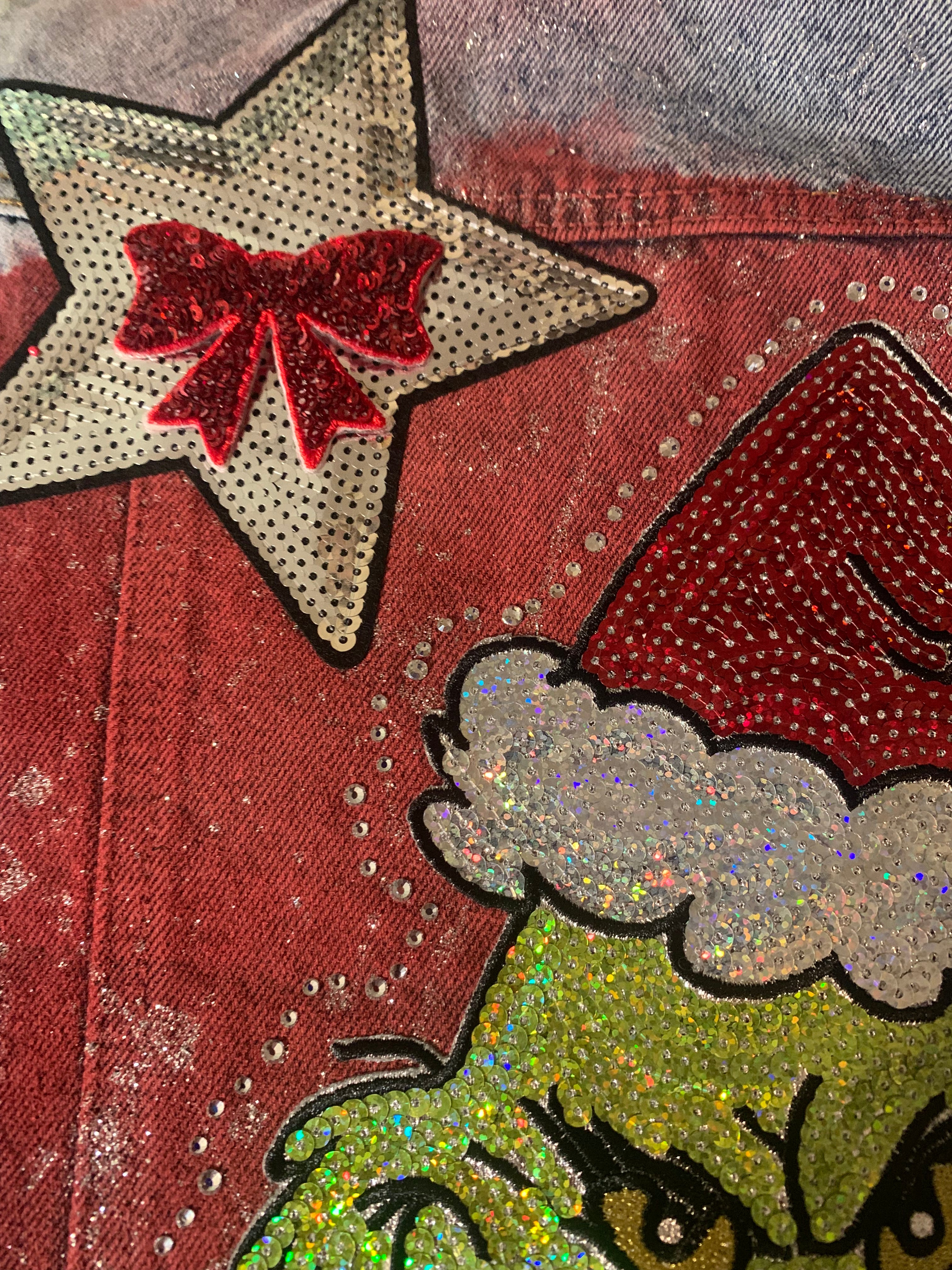 Merry Mean One “The Grinch” Denim Custom Jacket