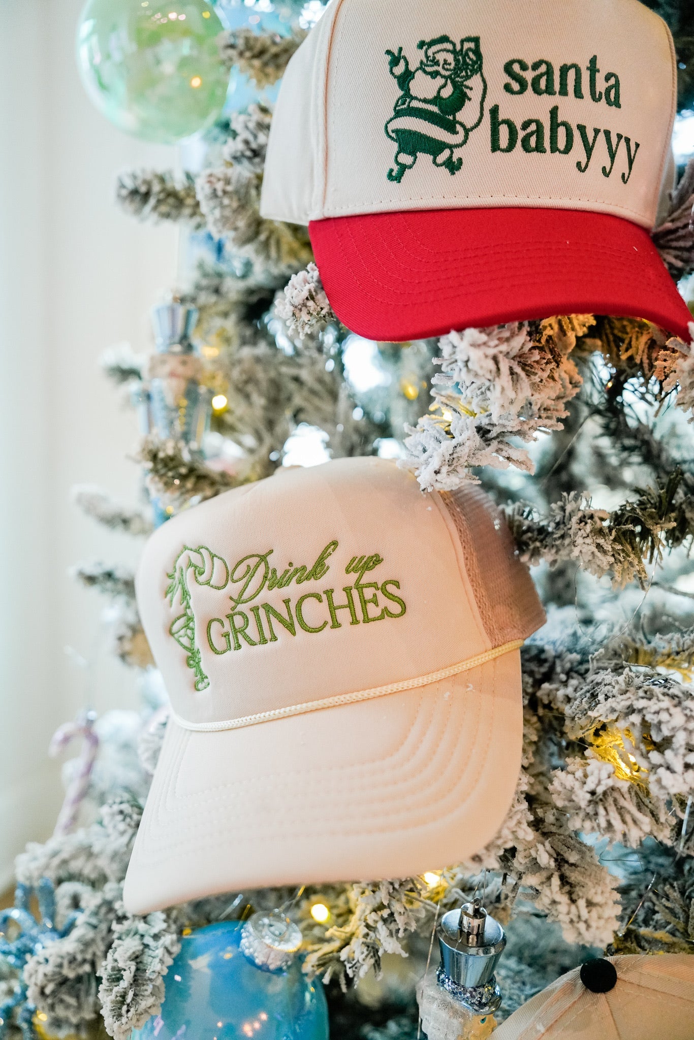 Hat Drink Up Grinches - Tan Foam Trucker Hat