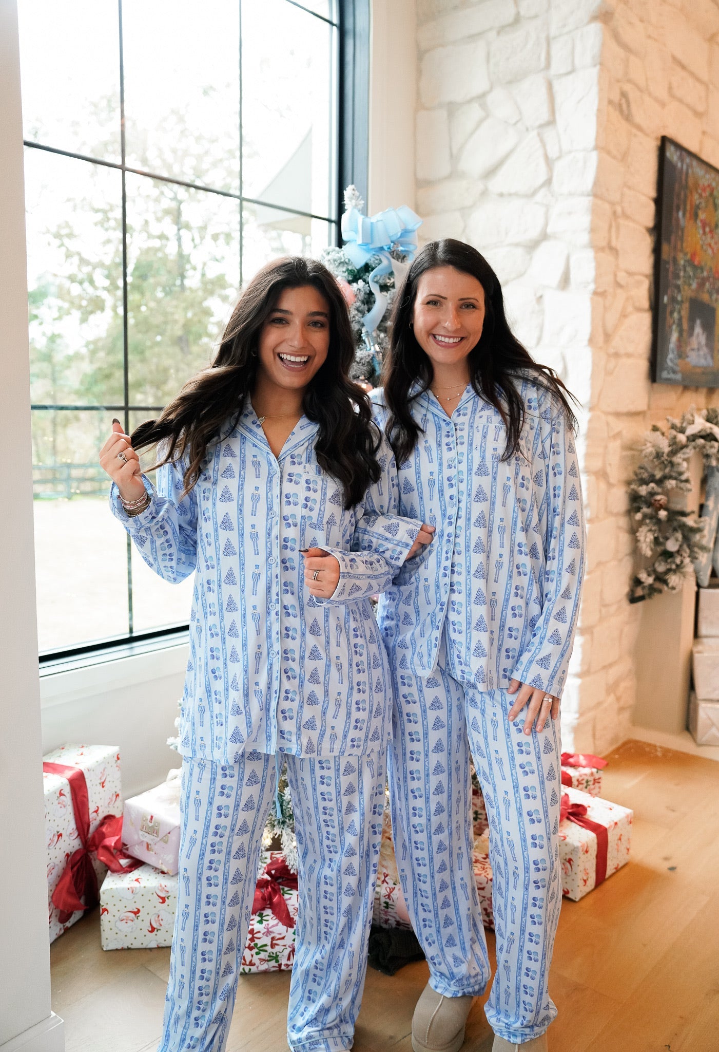 Pajamas Blue Christmas - Long Pajama Set