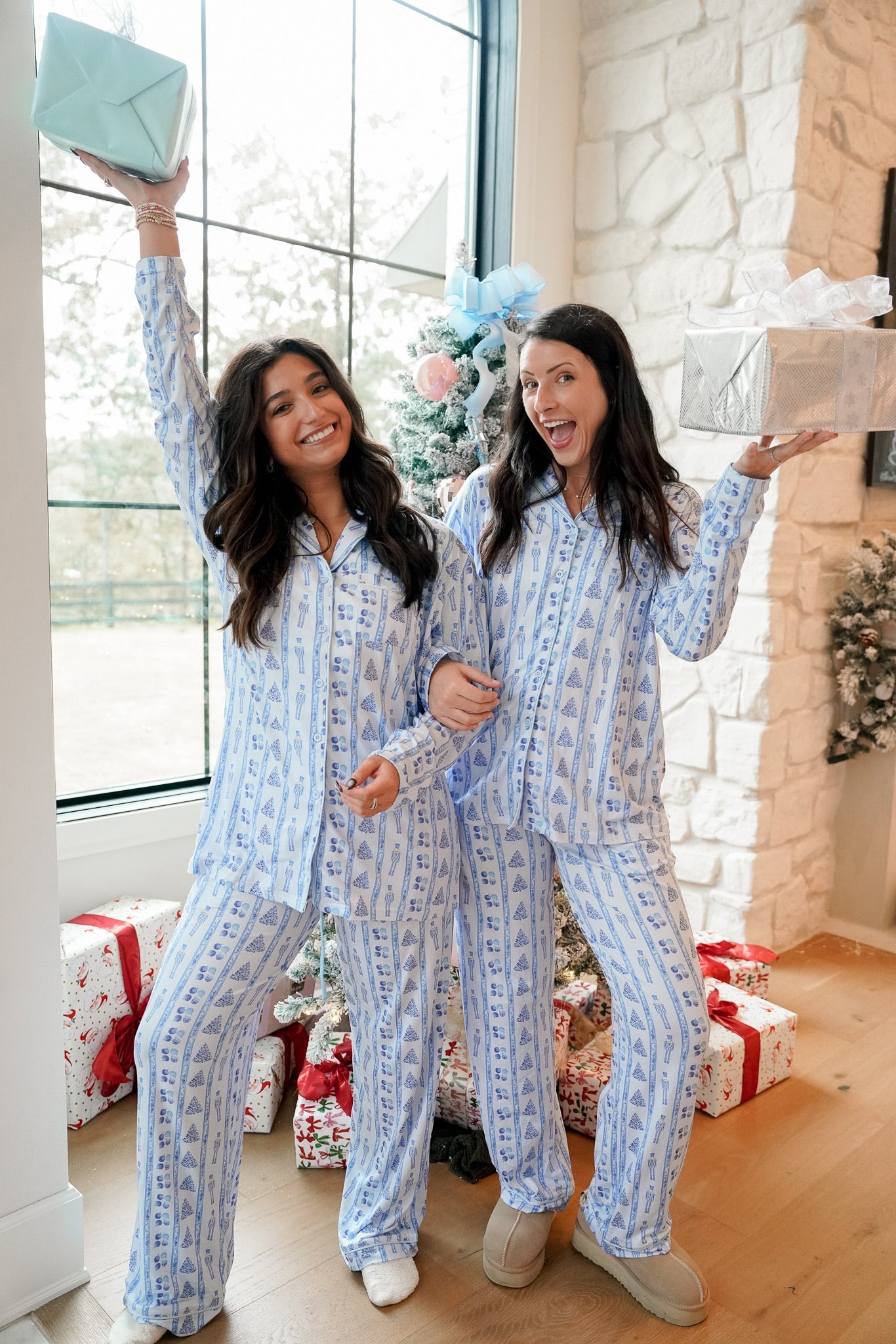 Pajamas Blue Christmas - Long Pajama Set