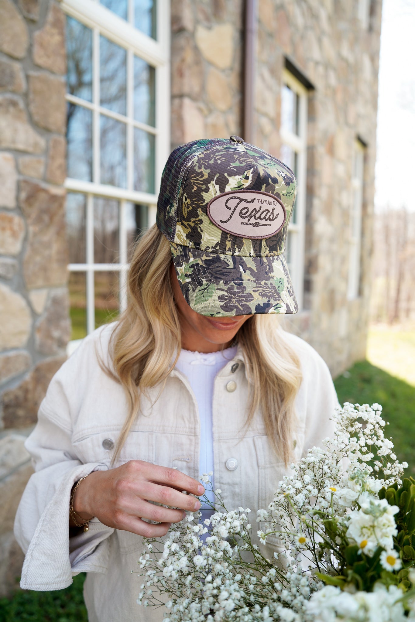 Hat Take me to Texas - Camo Vintage Trucker Hat