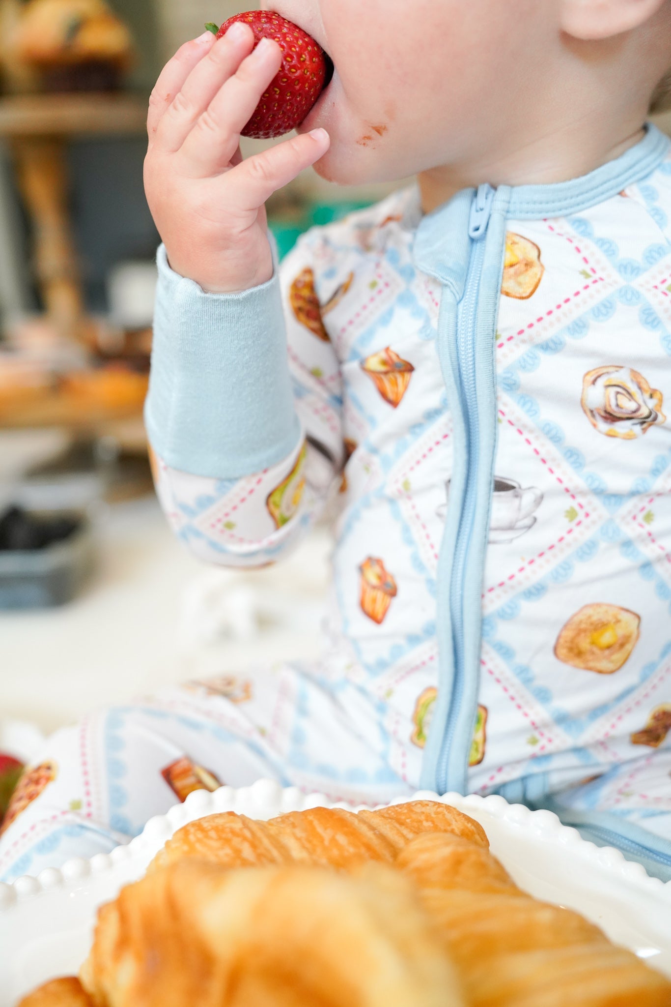 Pajamas Blue Breakfast - Bamboo Sleeper