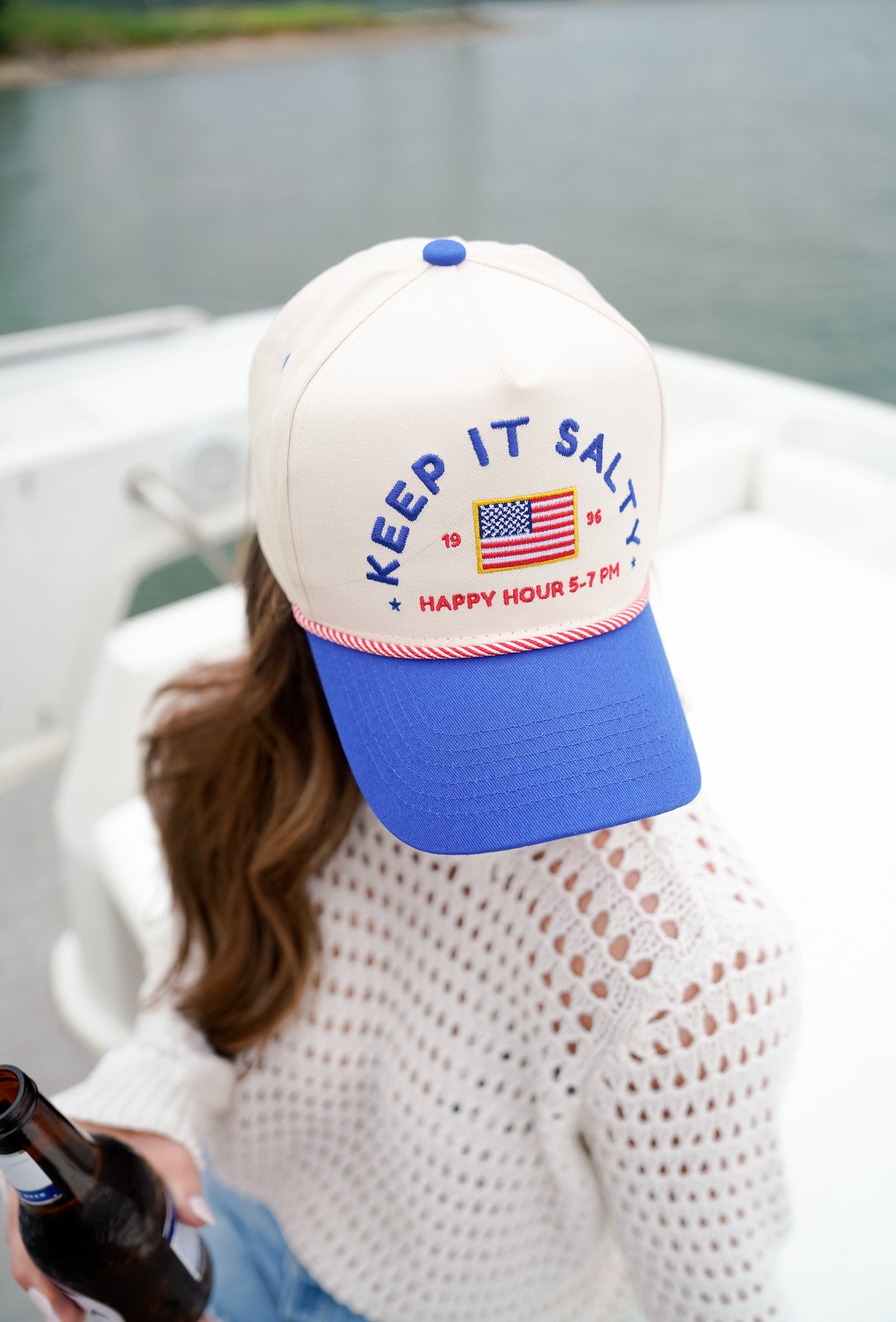 Hat Keep it Salty - Royal Blue Vintage Trucker Hat