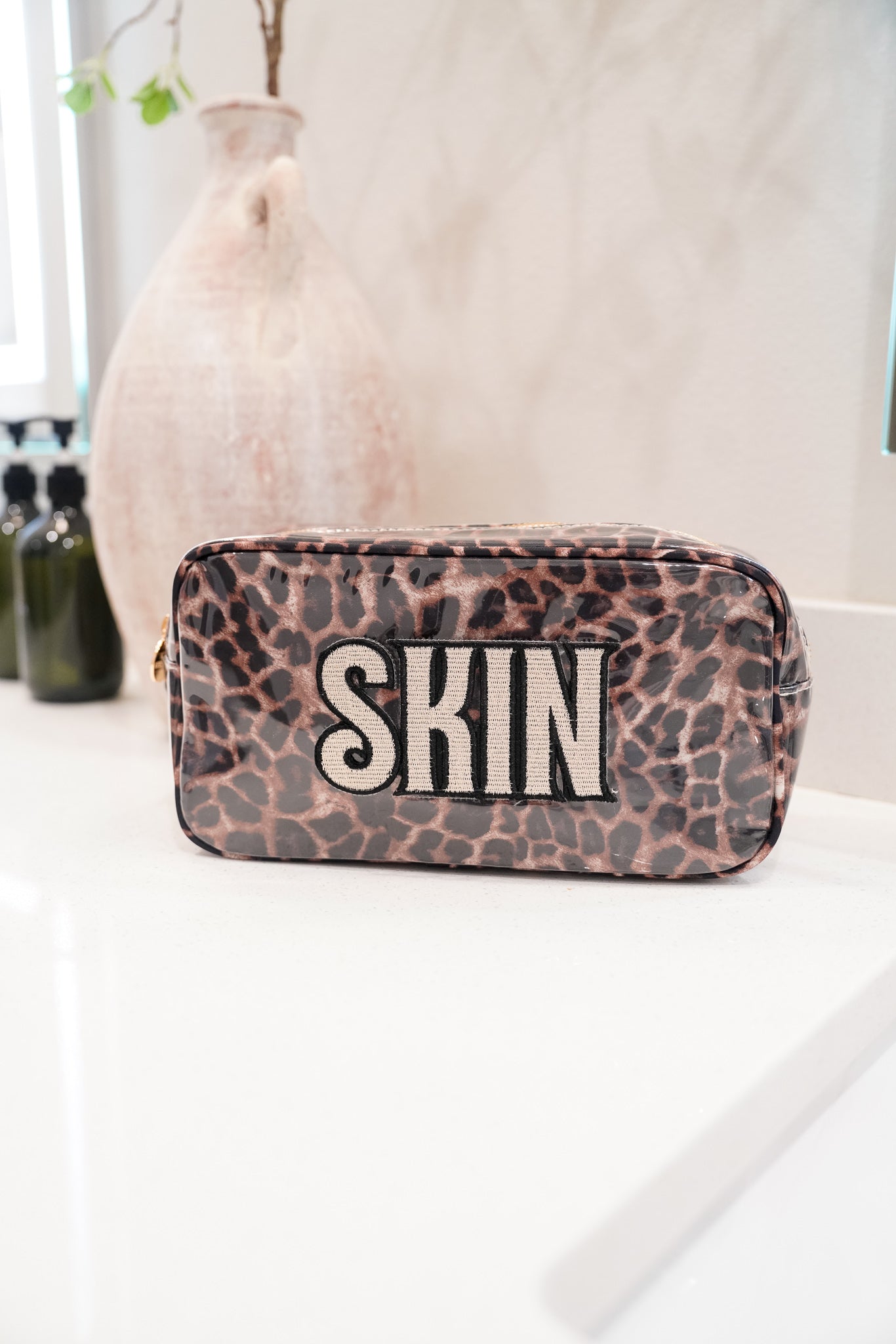 Travel Bag Skin - Leopard Clear Coat Large Bag