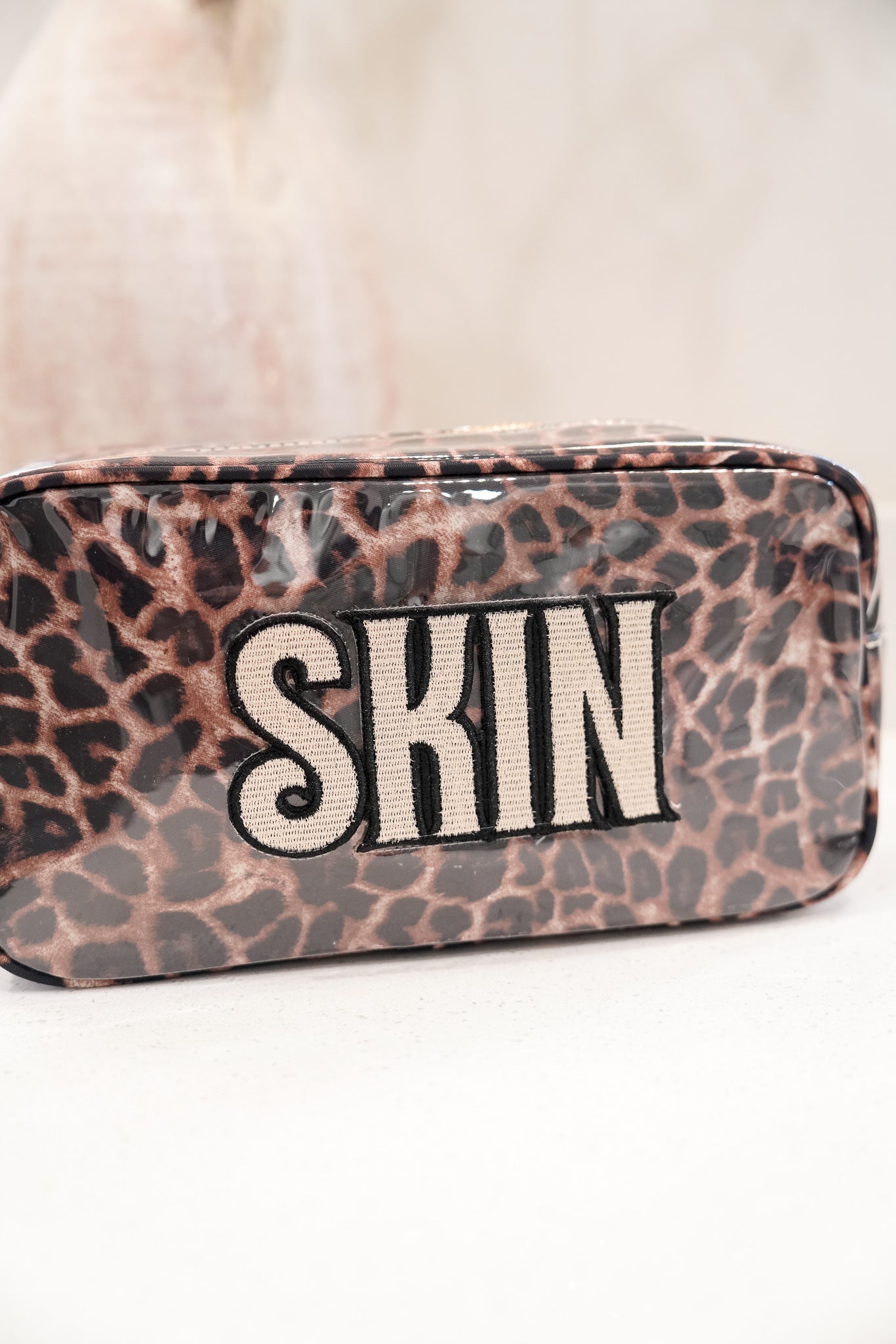 Travel Bag Skin - Leopard Clear Coat Large Bag