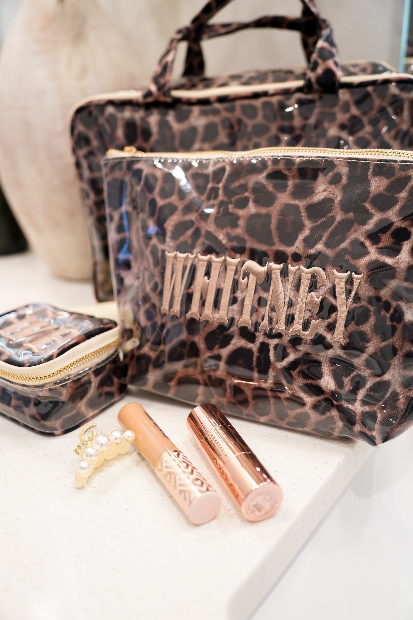 Travel Bag Leopard - Clear Coat Bag For Embroidery