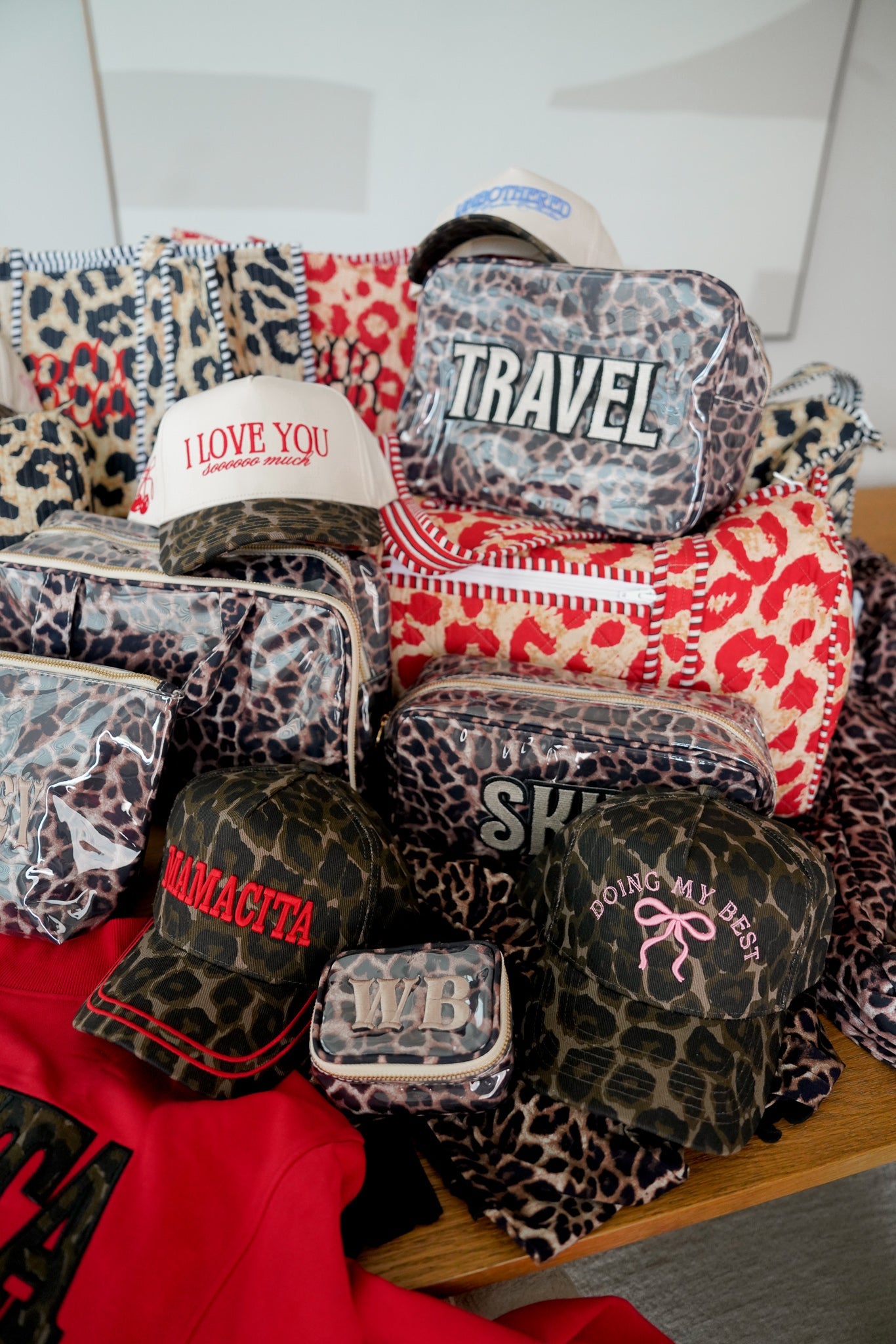 Travel Bag Skin - Leopard Clear Coat Large Bag