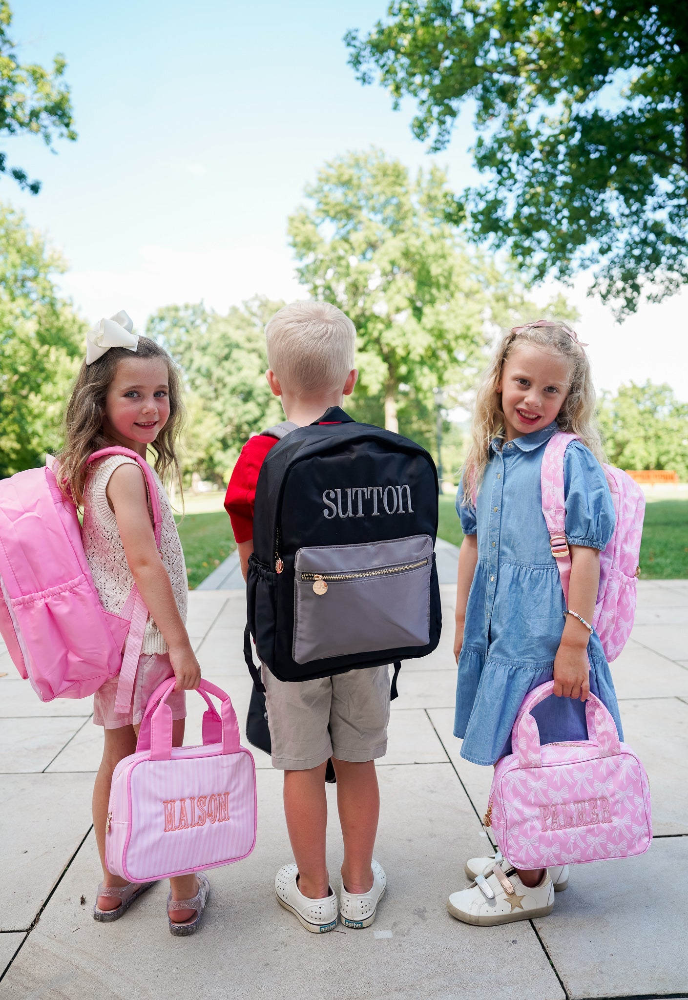 Backpack Black + Grey Colorblock Backpack